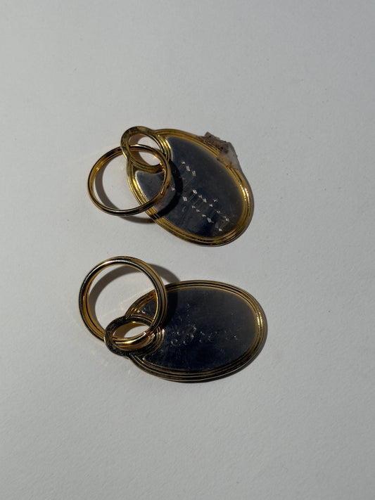 Two Tone Oval Name Key Ring