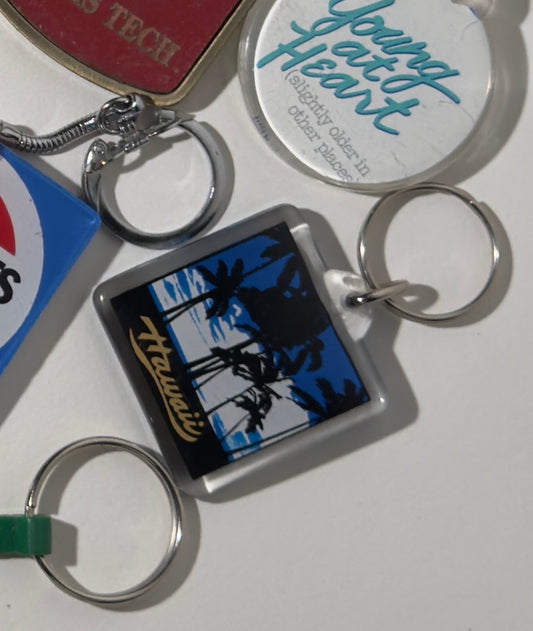 Blue Hawaii Palm Tree Key Ring