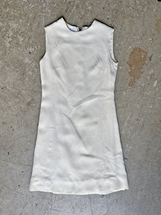 1960s Cream Adele Martin Shift Dress