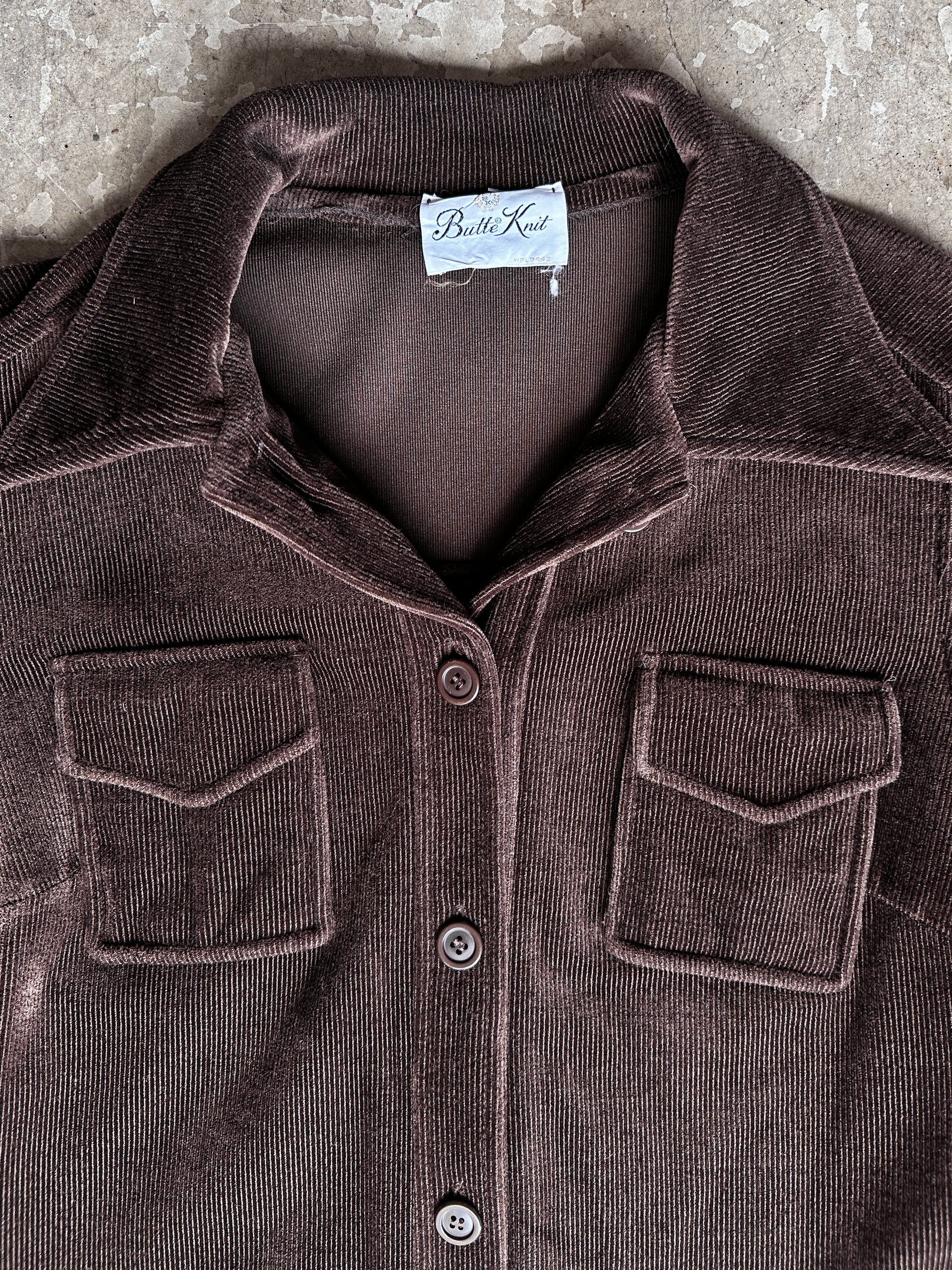 1970s Brown Corduroy Shirt Jacket