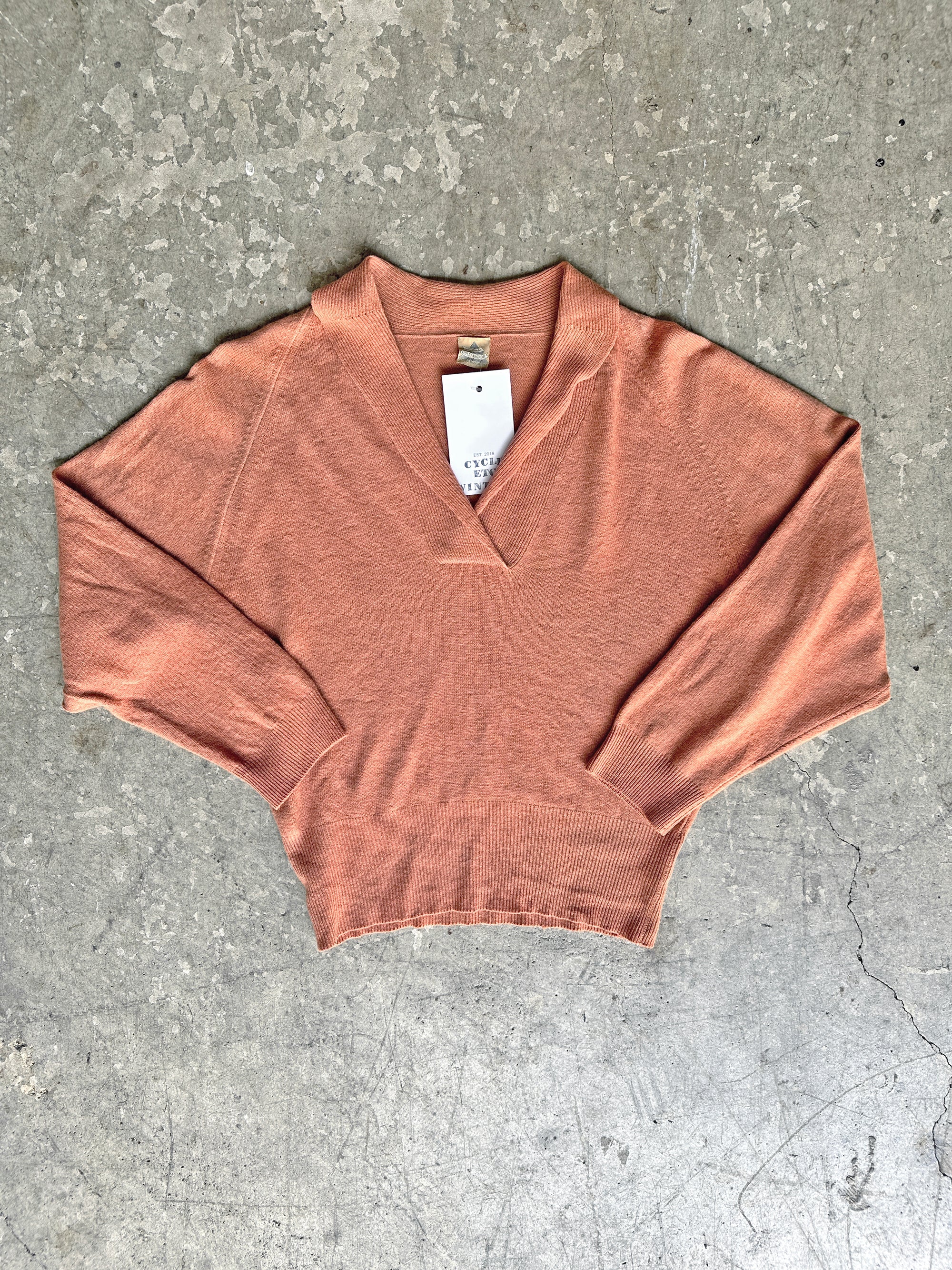 Rust Italian Knit Cropped Sweater