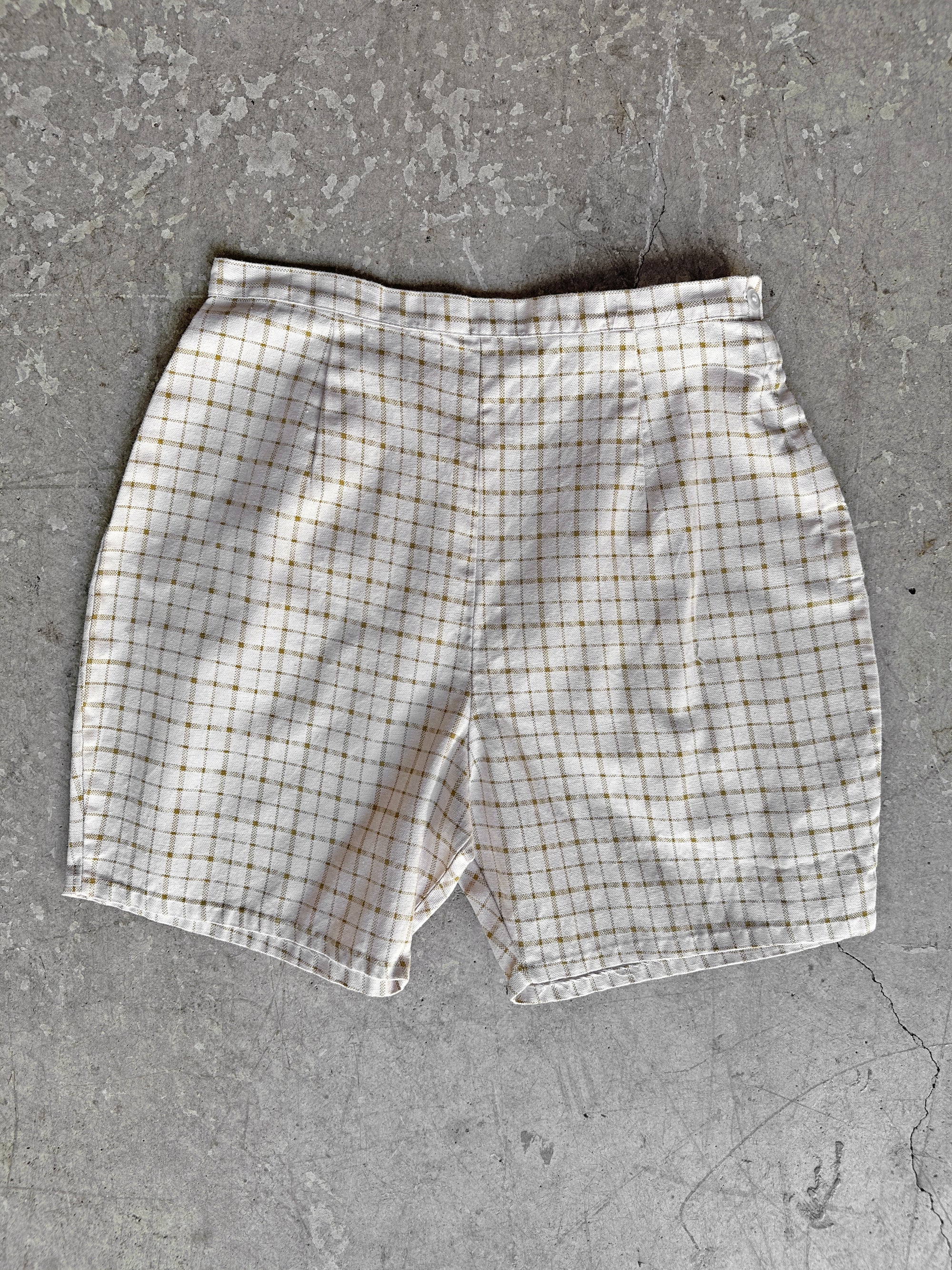 Linen Plaid Shorts