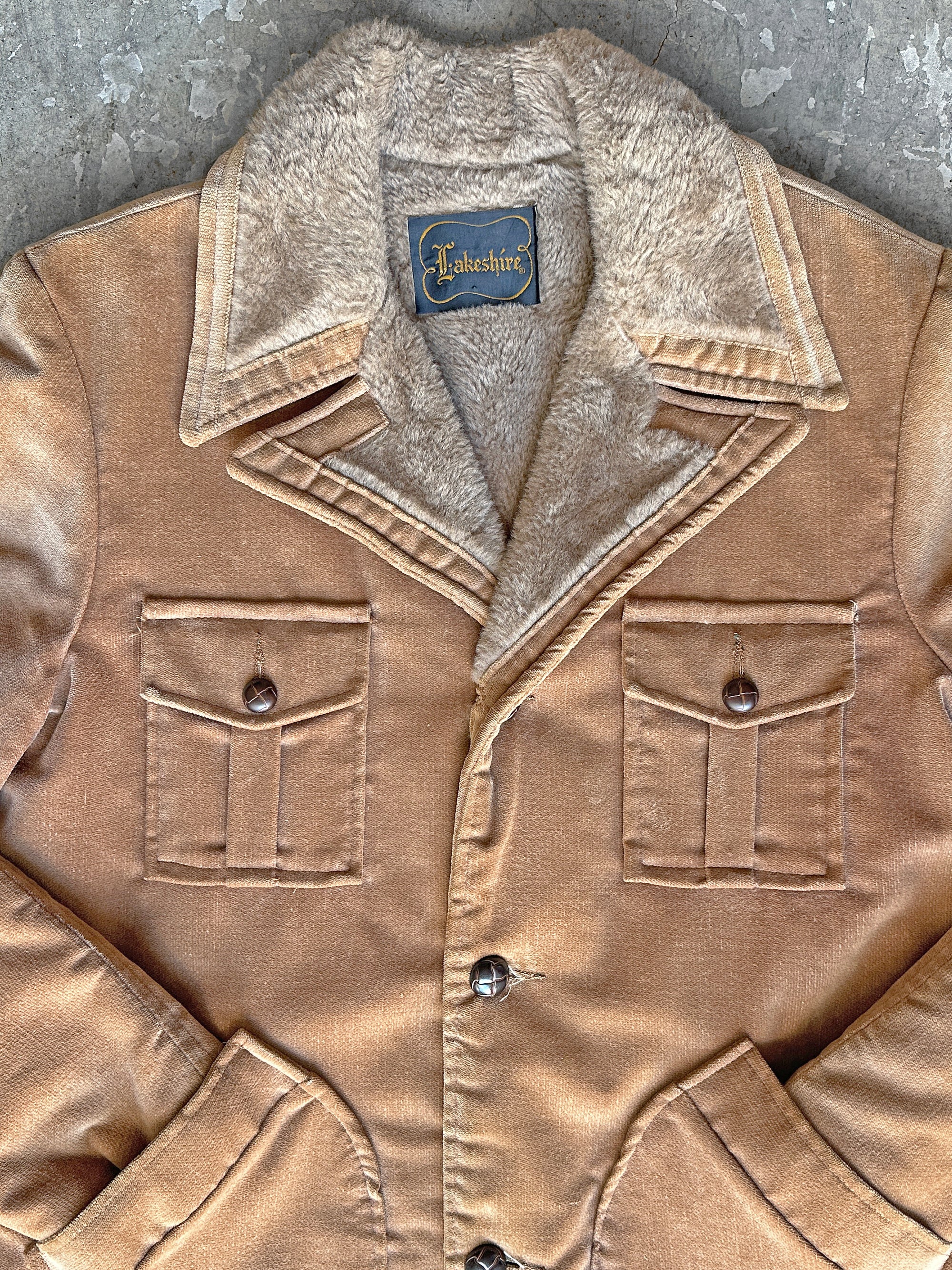 1970s Lakeshire Tan Shearling Jacket