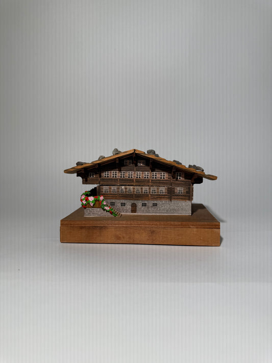 Wooden Le Vieux Chalet Music Box