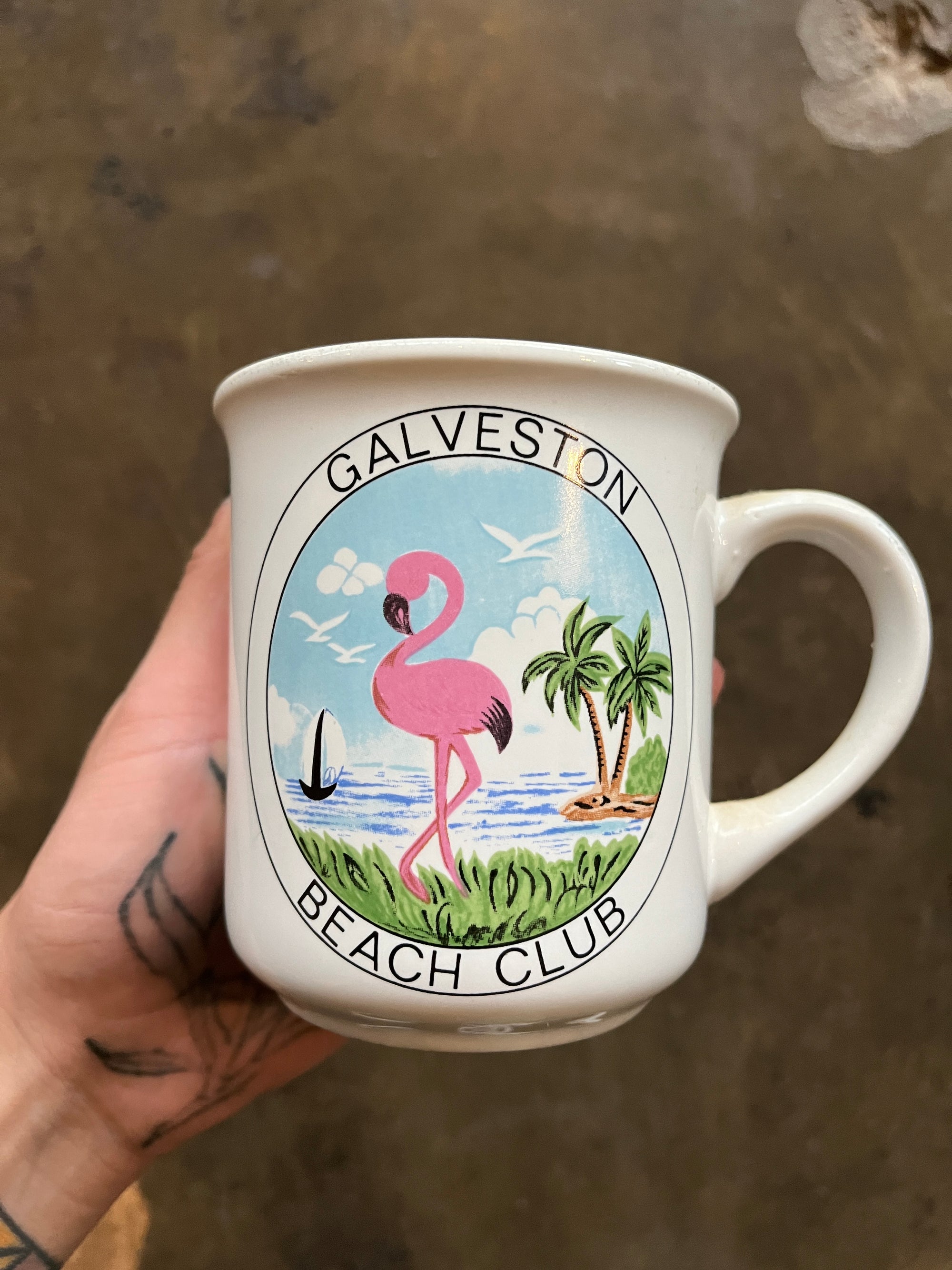 Galveston Beach Club Ceramic Mug