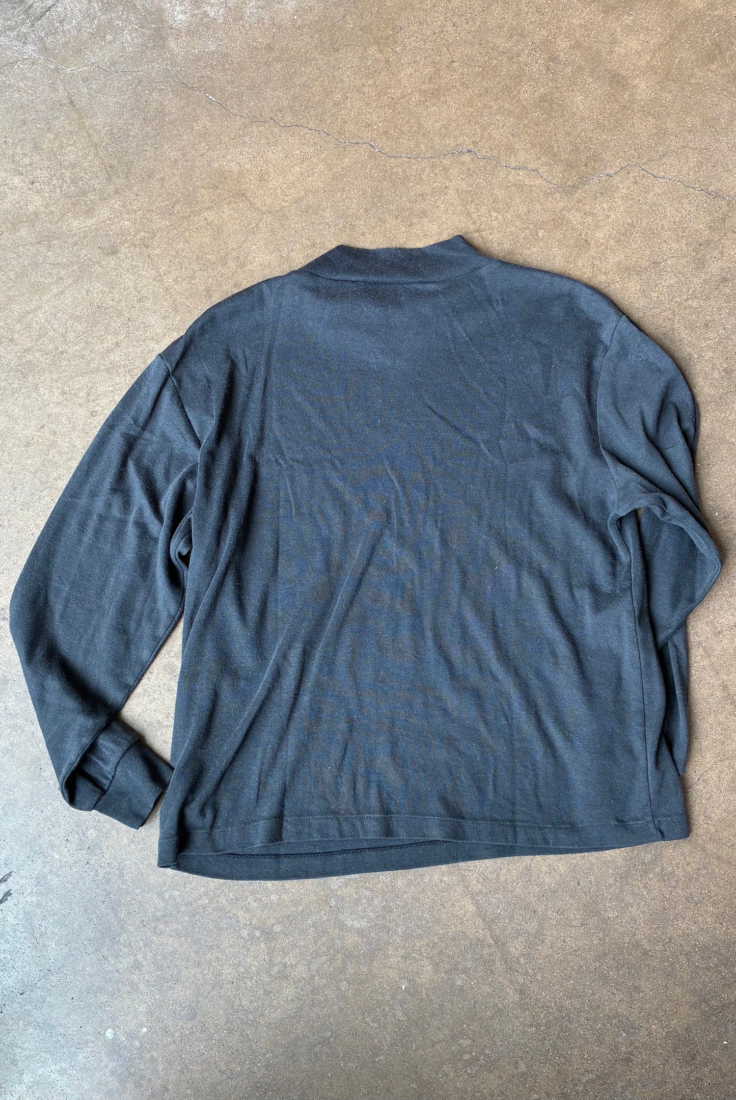Black "Ashley Hill" Mock Neck Long Sleeve