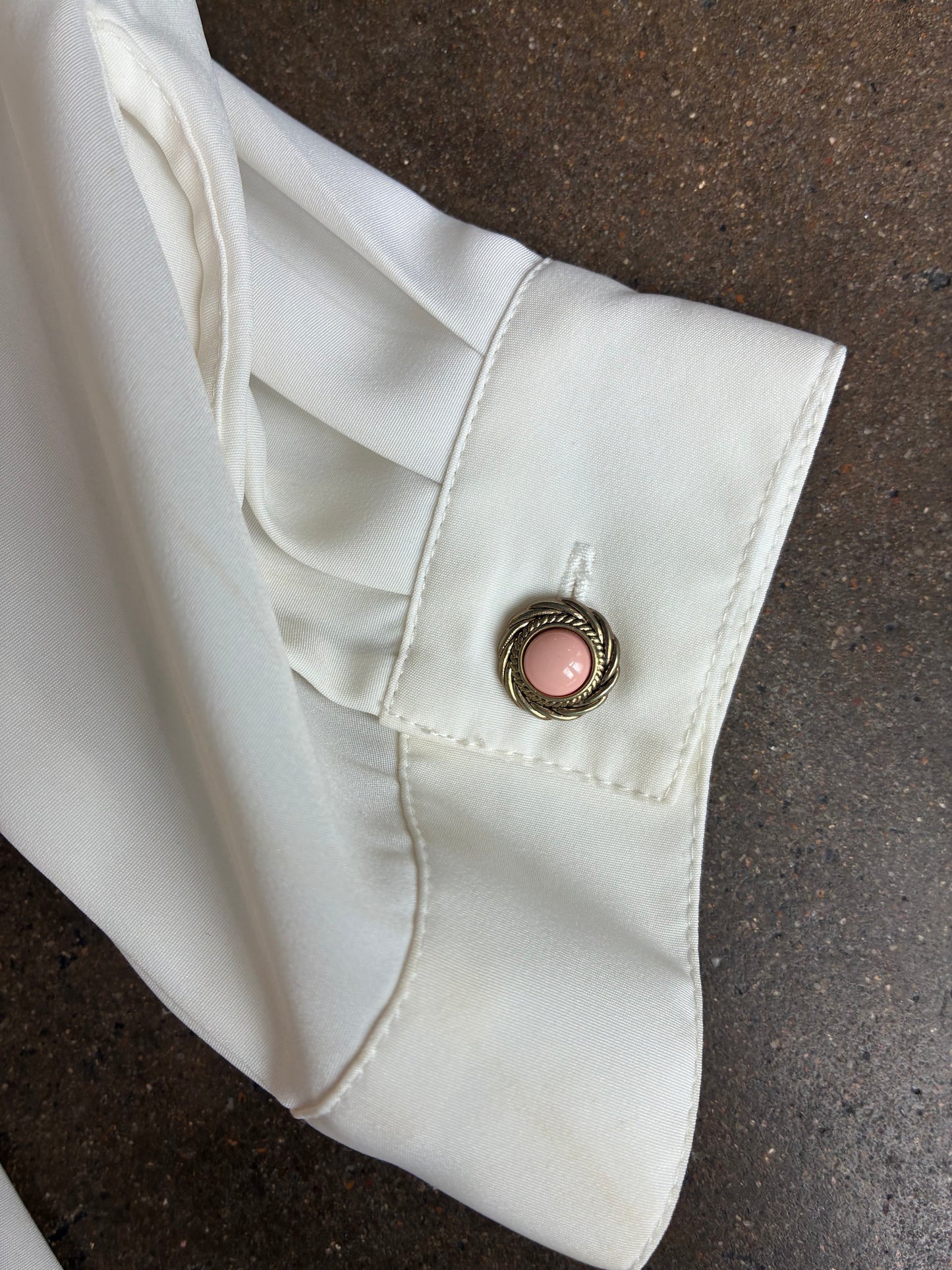 Cream Floral Collar Blouse
