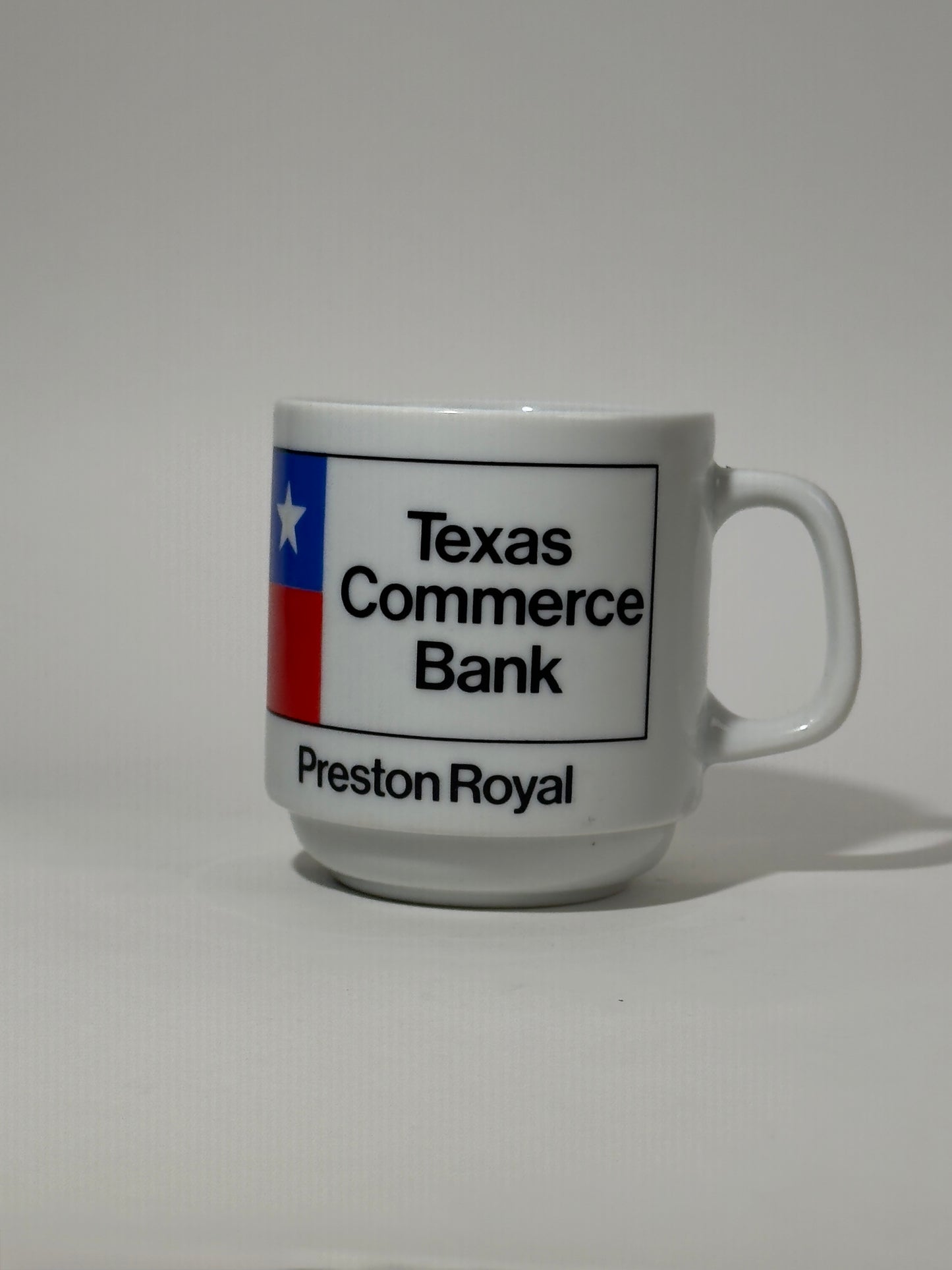 Texas Commerce Bank White Ceramic Mug