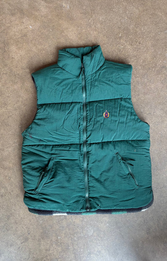 Green "Bugle Boy" Puffer Vest