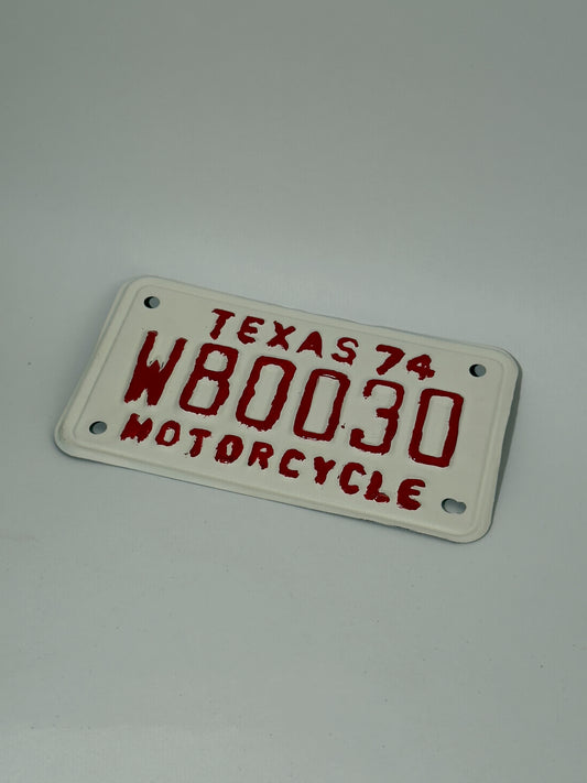 Texas Motorcycle License Plate