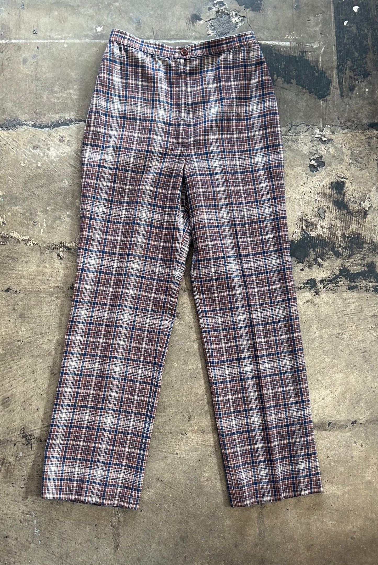 Pendleton Blue + Brown Plaid Pants