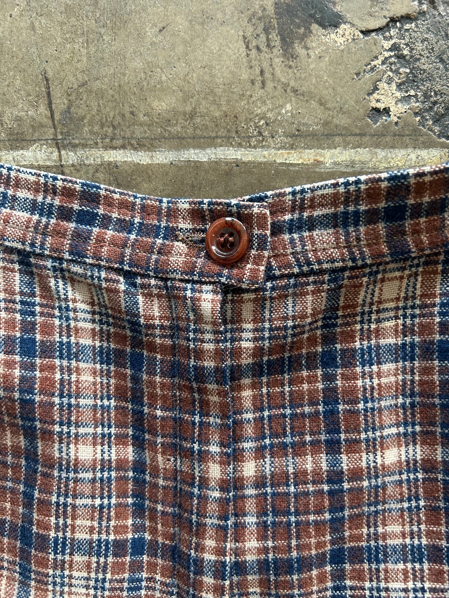 Pendleton Blue + Brown Plaid Pants