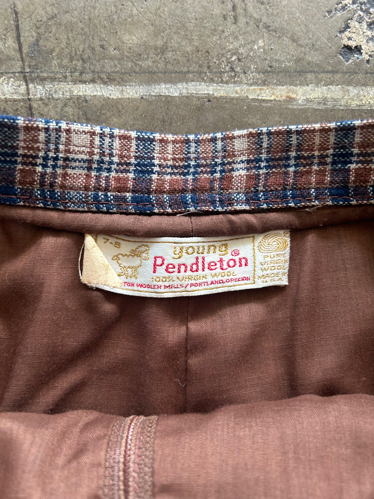 Pendleton Blue + Brown Plaid Pants