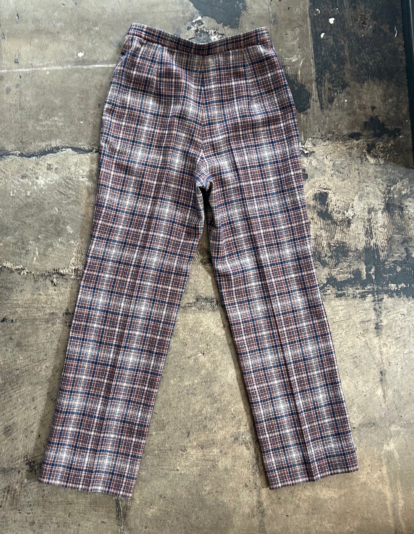 Pendleton Blue + Brown Plaid Pants