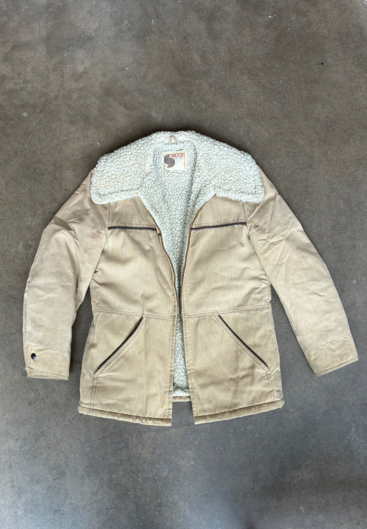Tan "Silton California" Sherpa Lined Jacket
