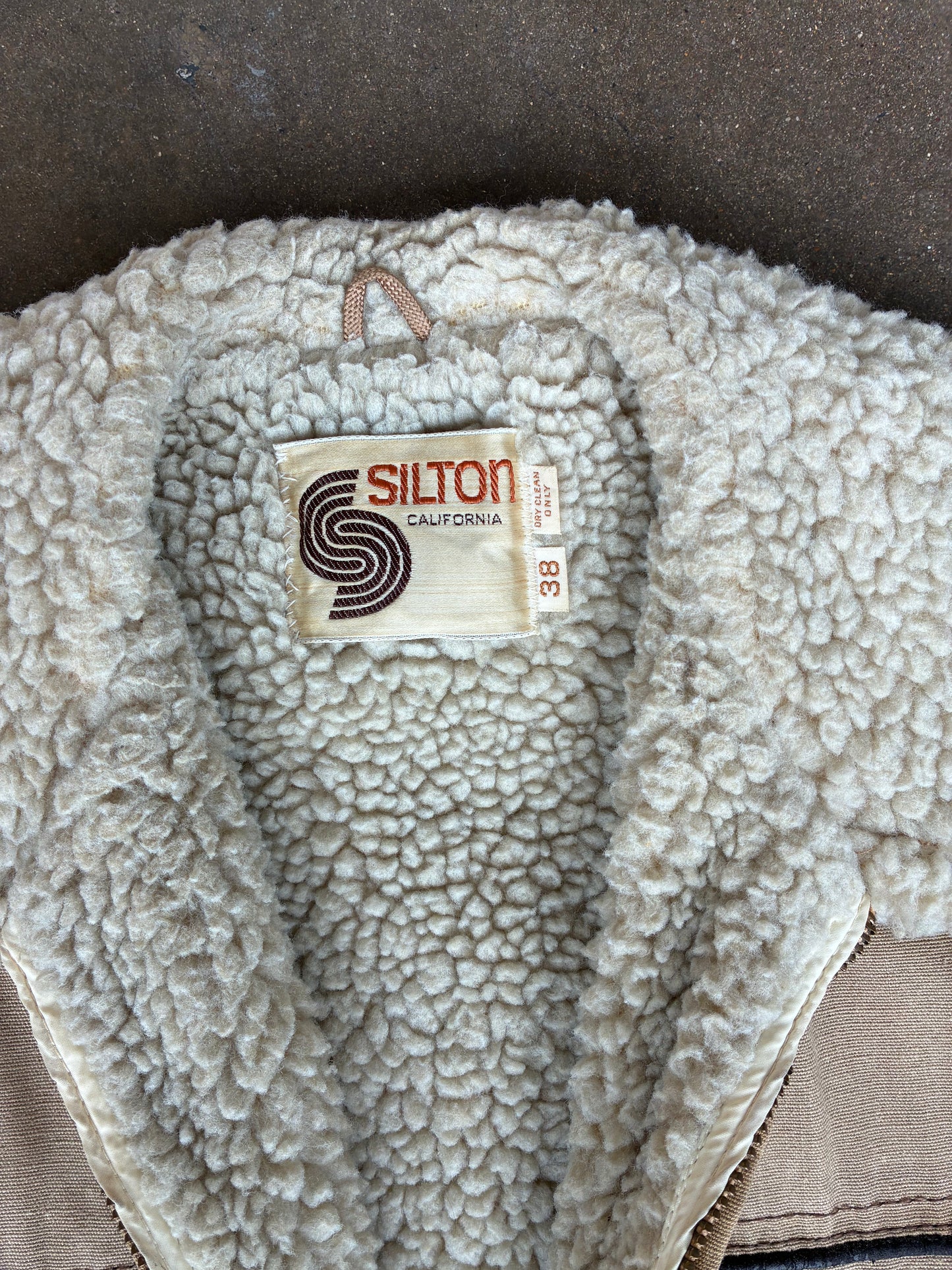 Tan "Silton California" Sherpa Lined Jacket