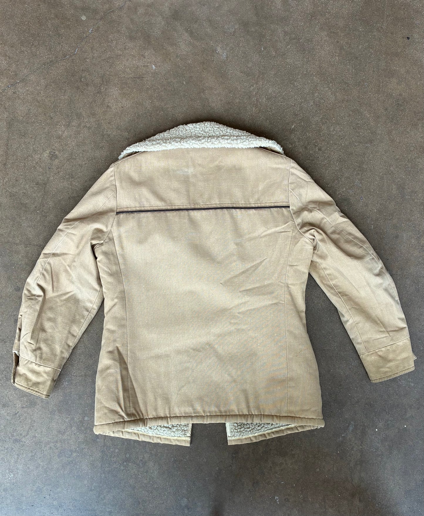 Tan "Silton California" Sherpa Lined Jacket