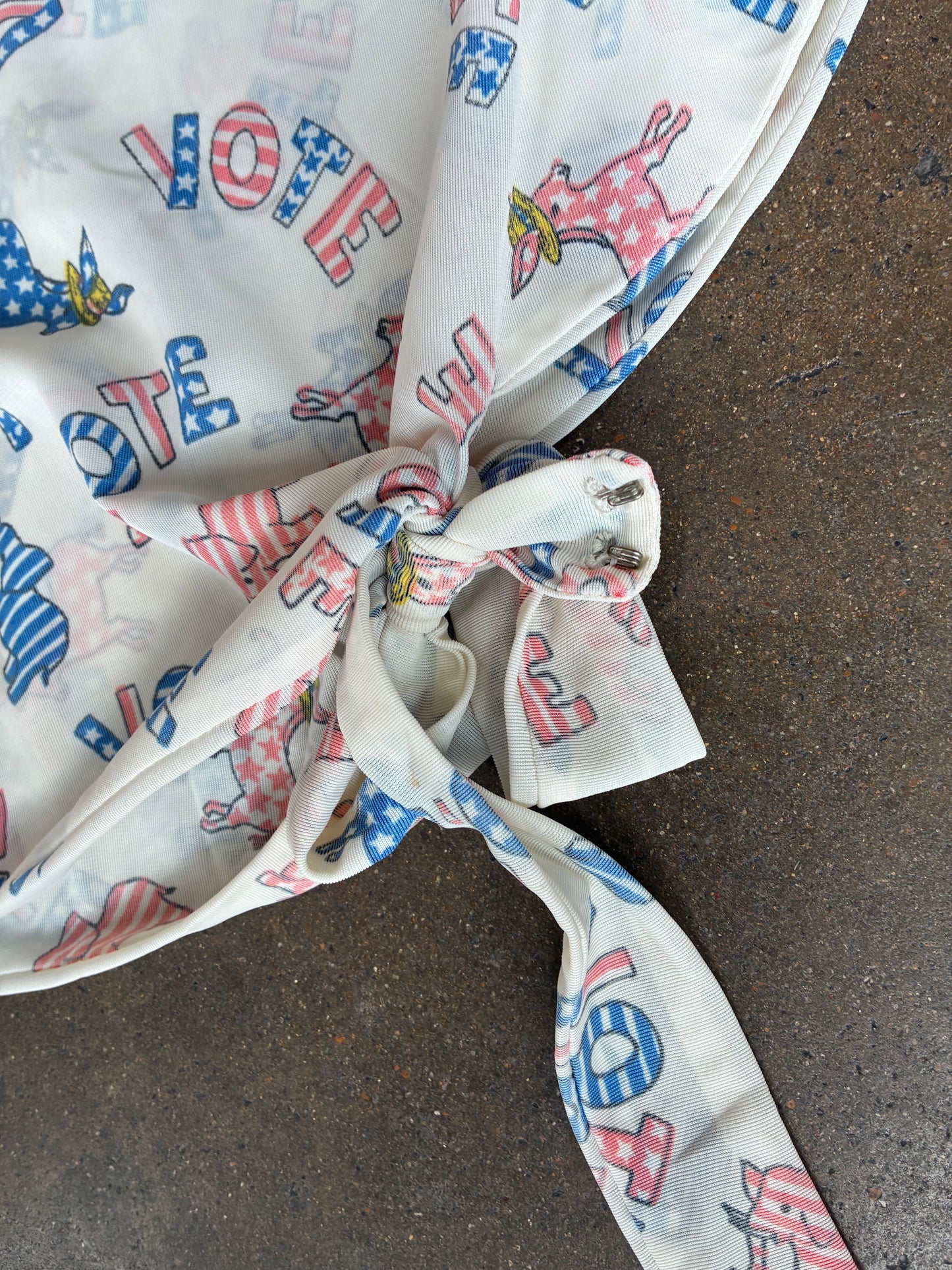 Patriotic Vote Tie Side Top