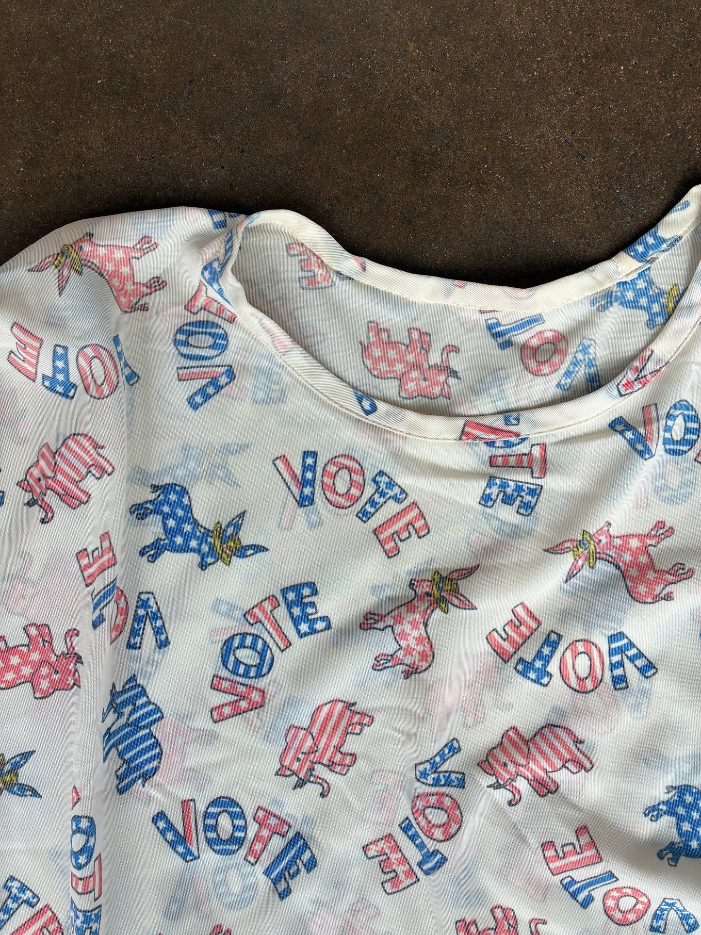 Patriotic Vote Tie Side Top