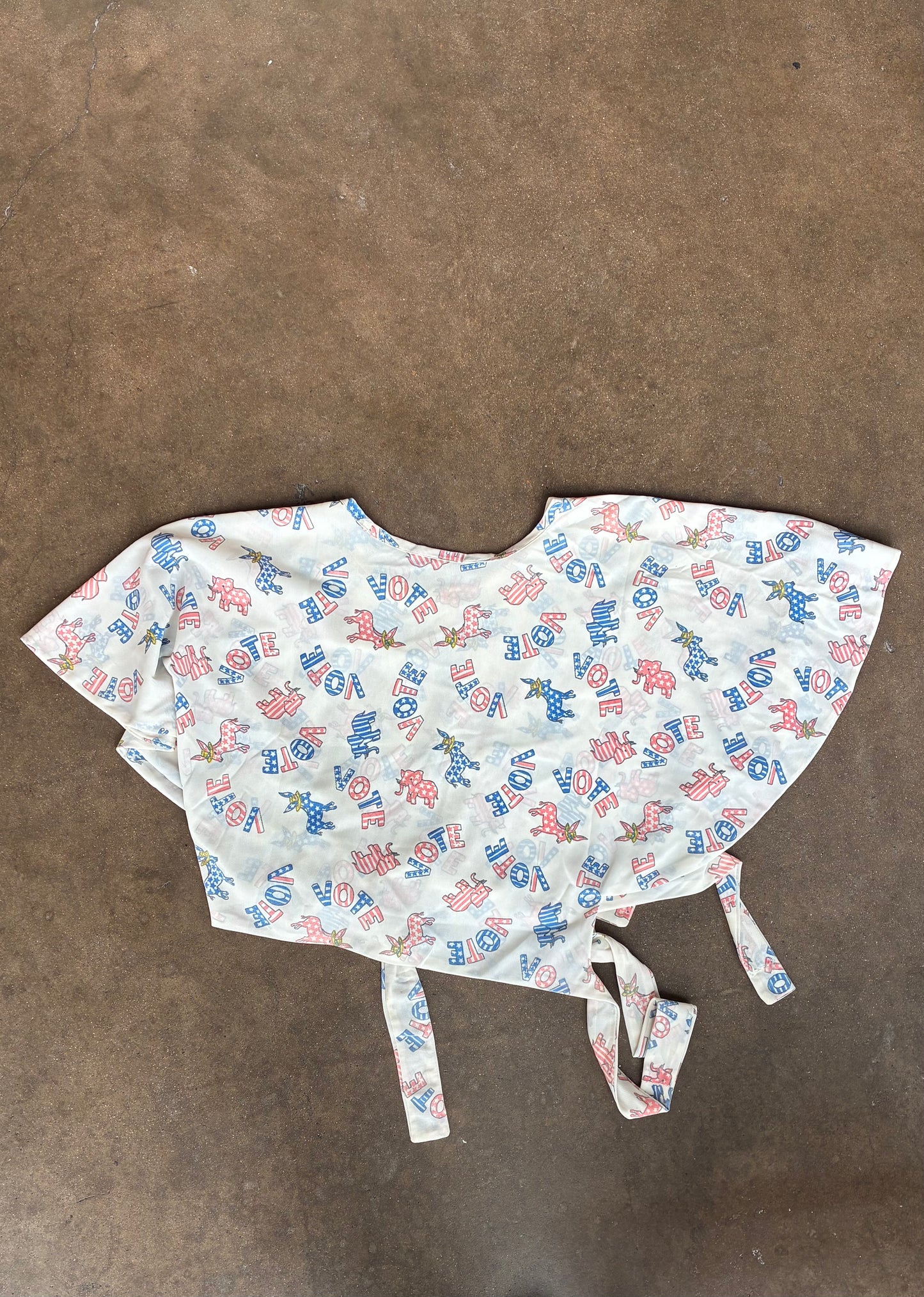 Patriotic Vote Tie Side Top