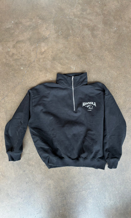 Black Adanola Quarter Zip Sweater