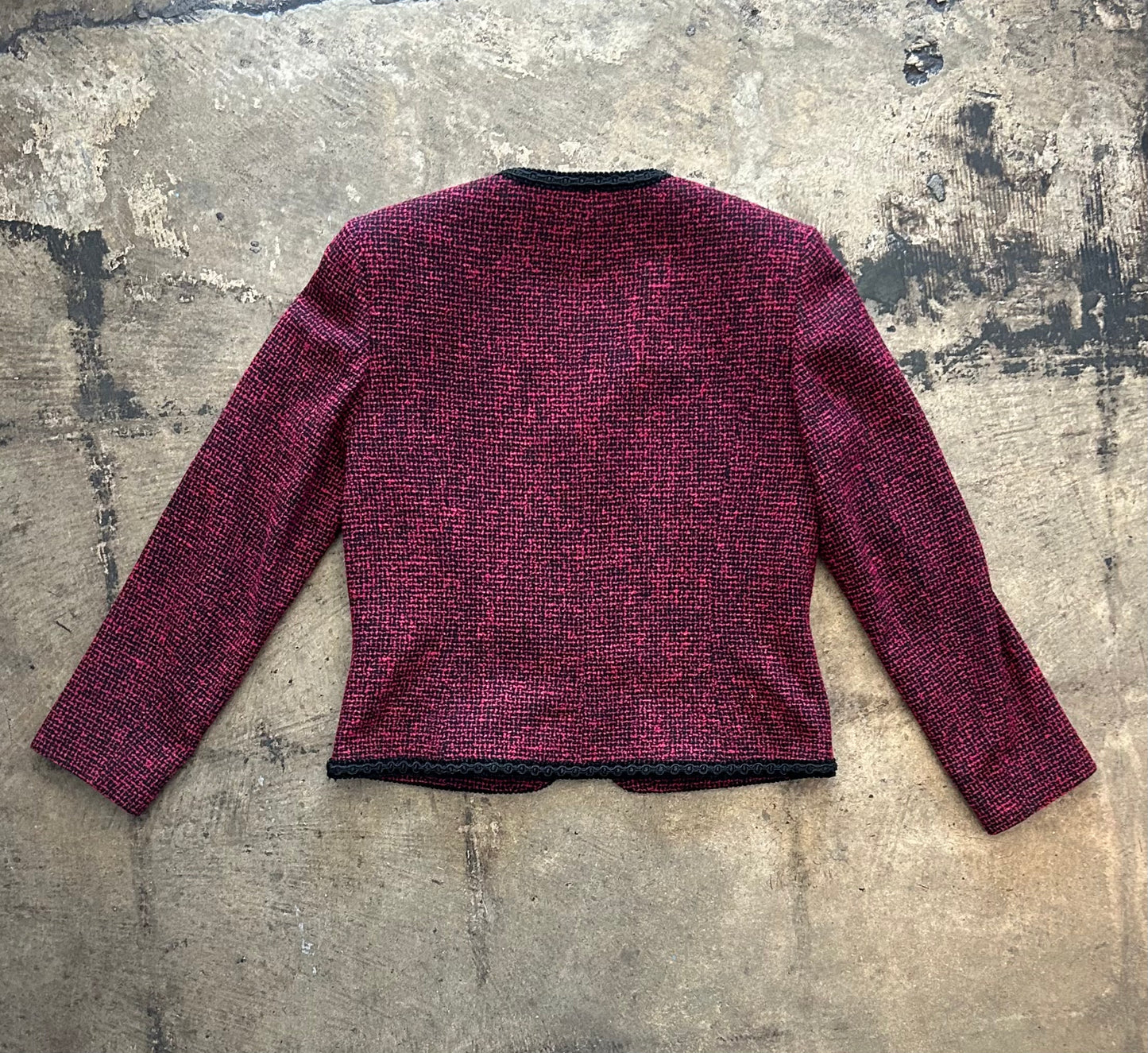 Pendleton Red + Black Knit Blazer