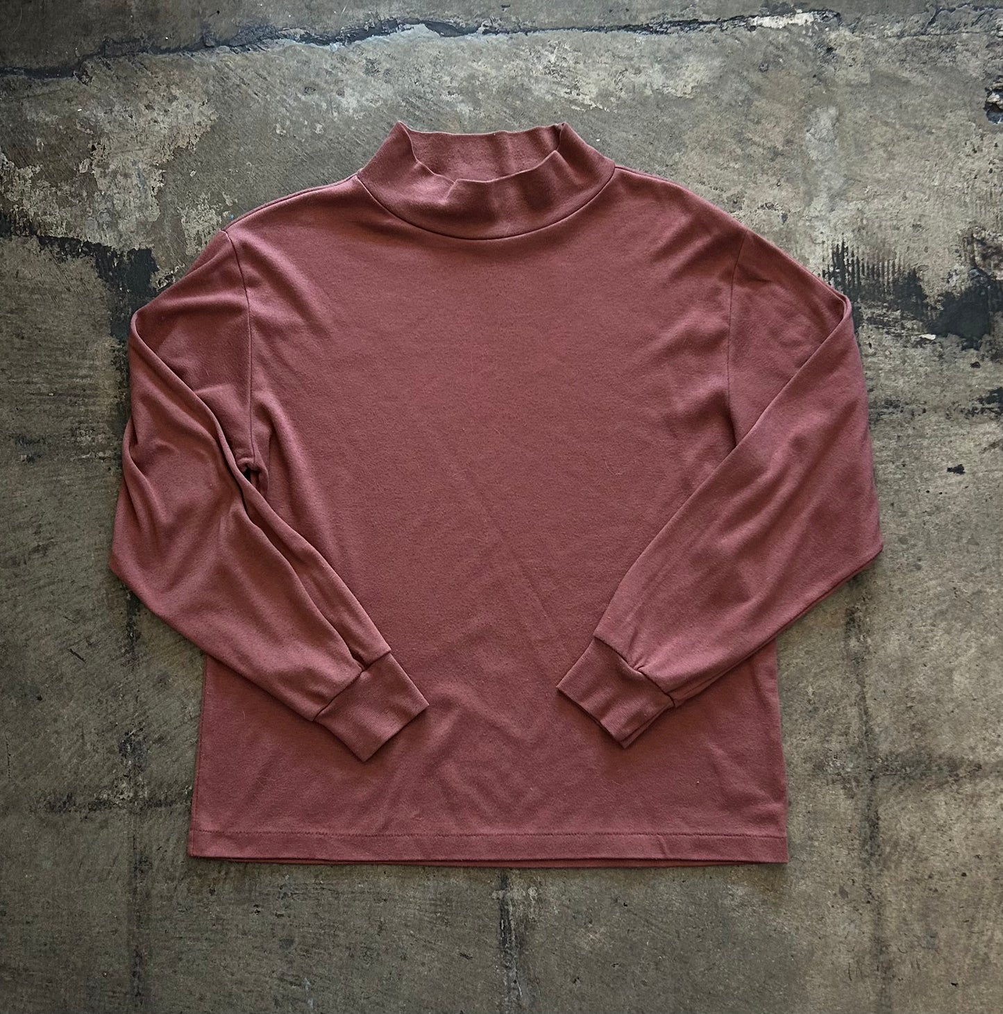 Terracotta Mock Neck Tee