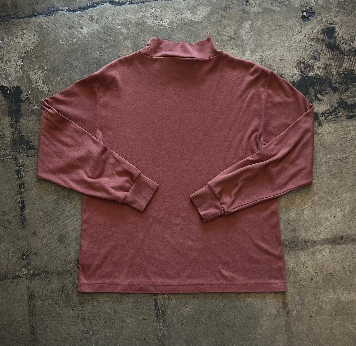 Terracotta Mock Neck Tee