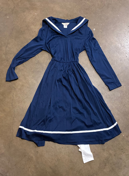 Blue + White Uniform Dress
