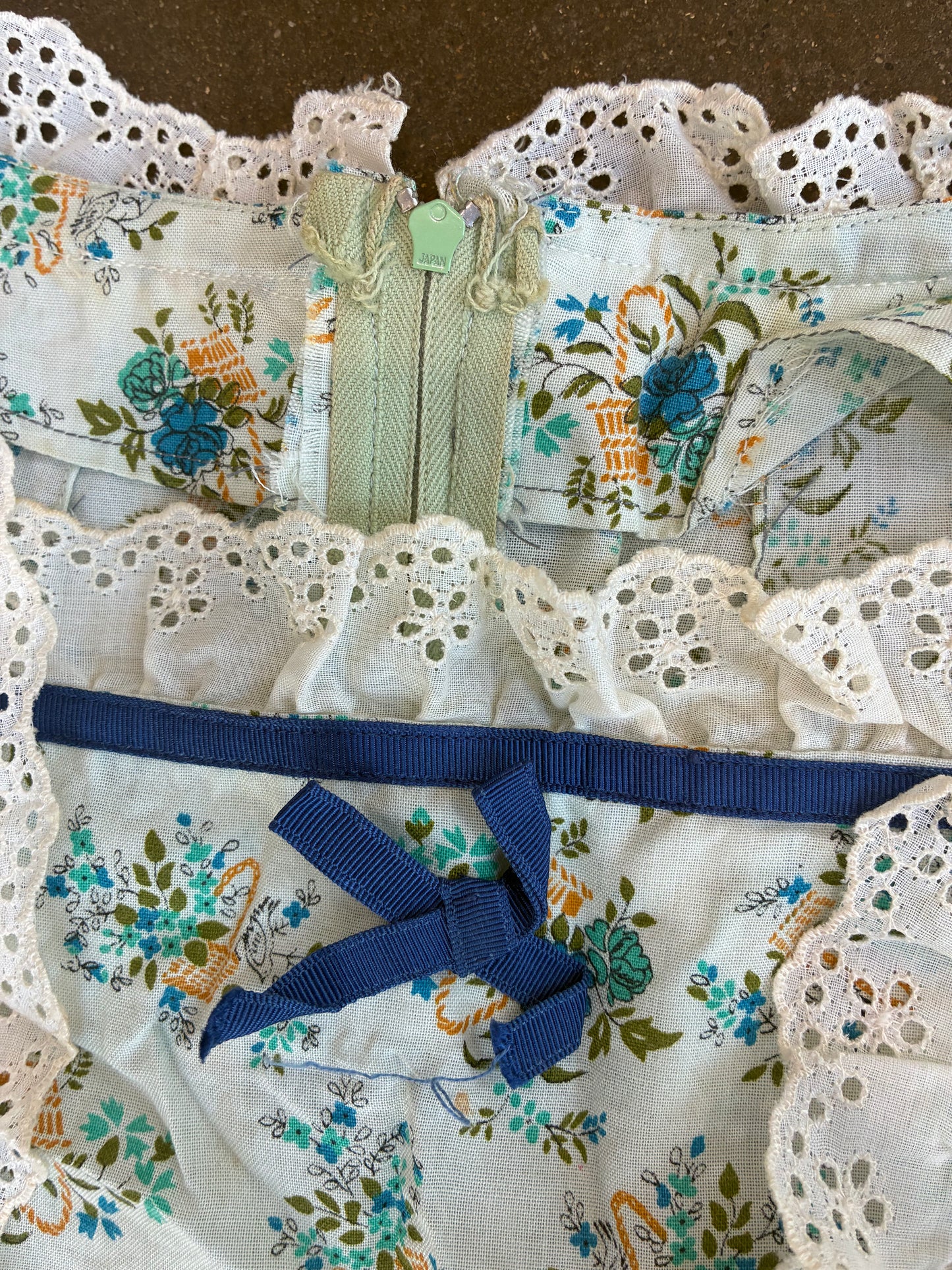 Blue Floral Print Dress