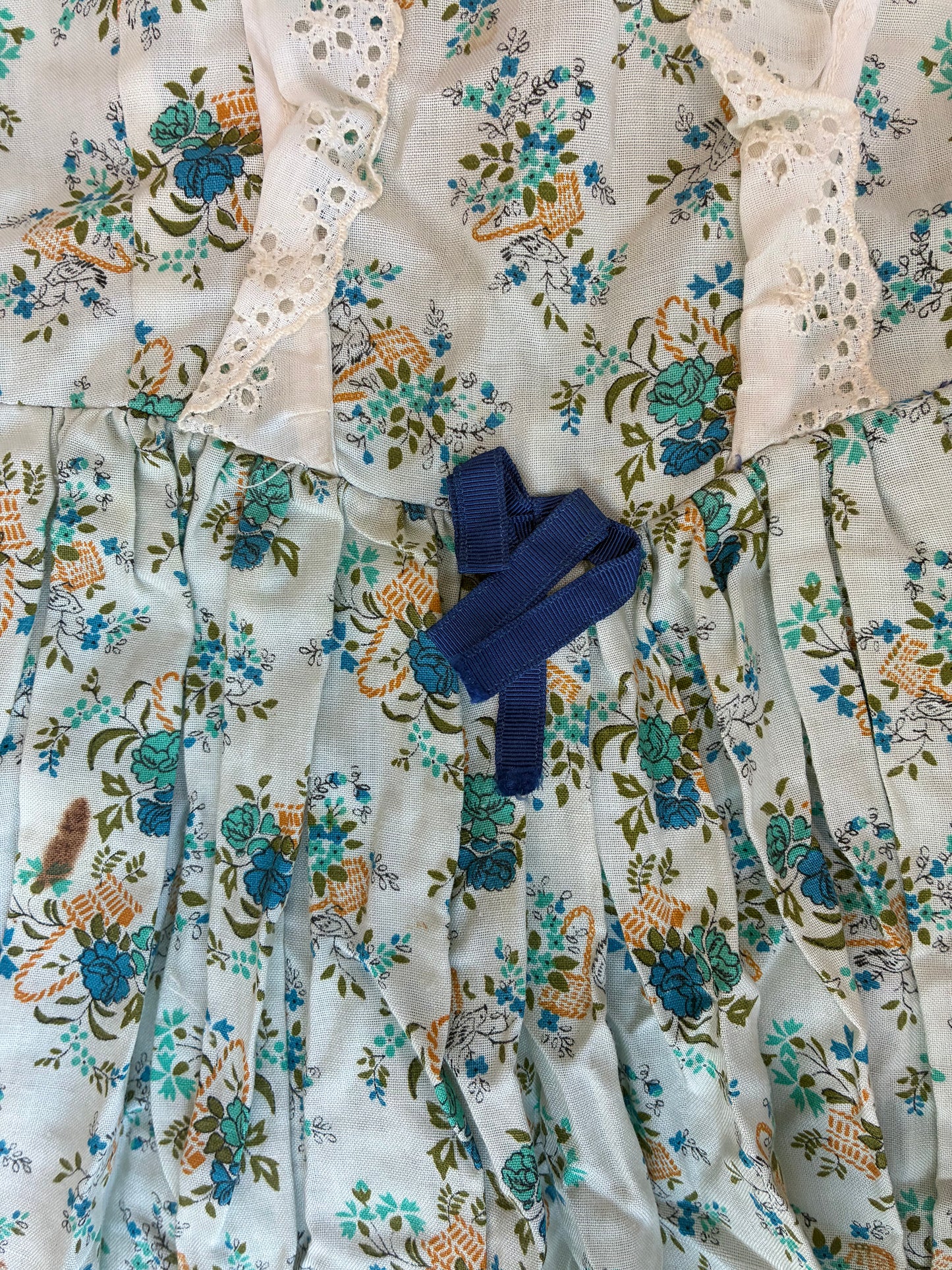 Blue Floral Print Dress