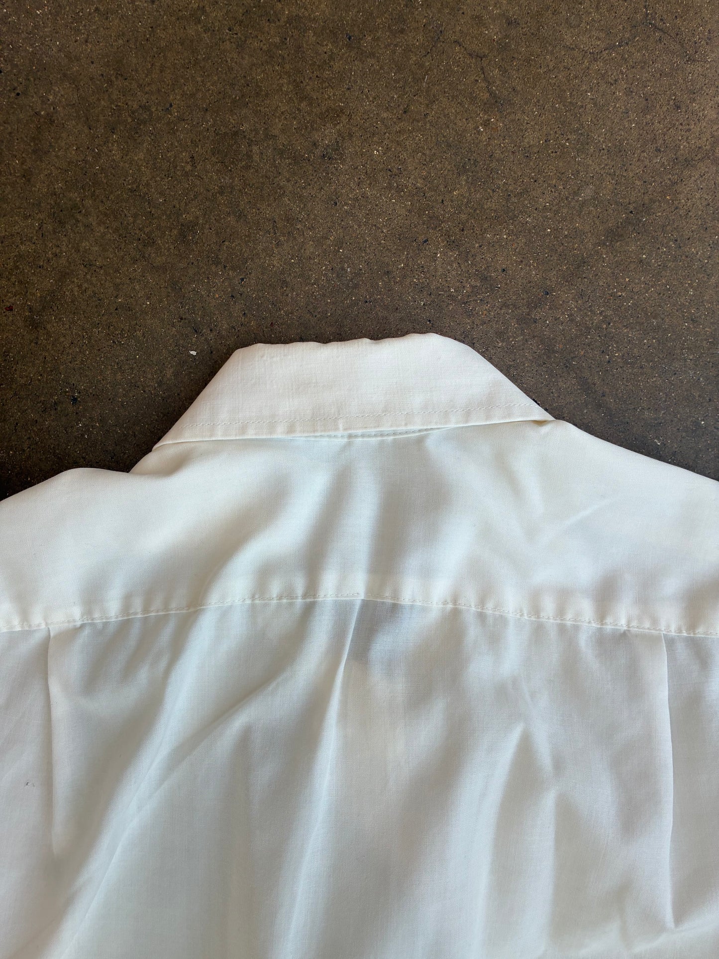Cream Short Sleeve Button Down