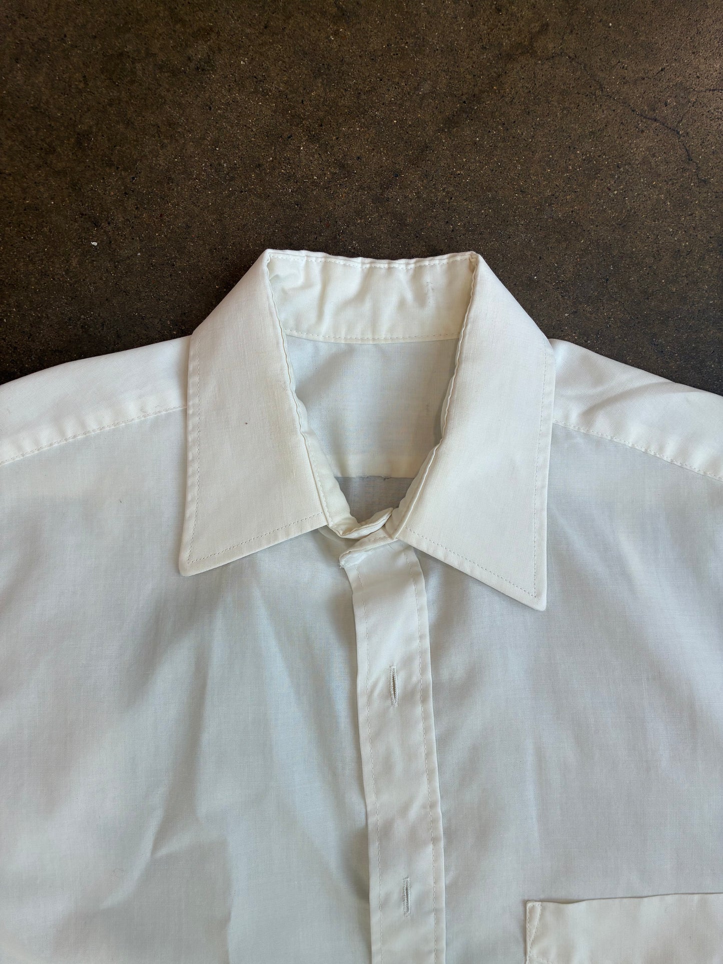 Cream Short Sleeve Button Down