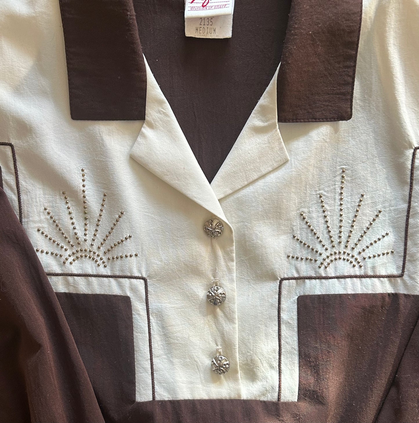 Embellished Brown + White Jogging Set