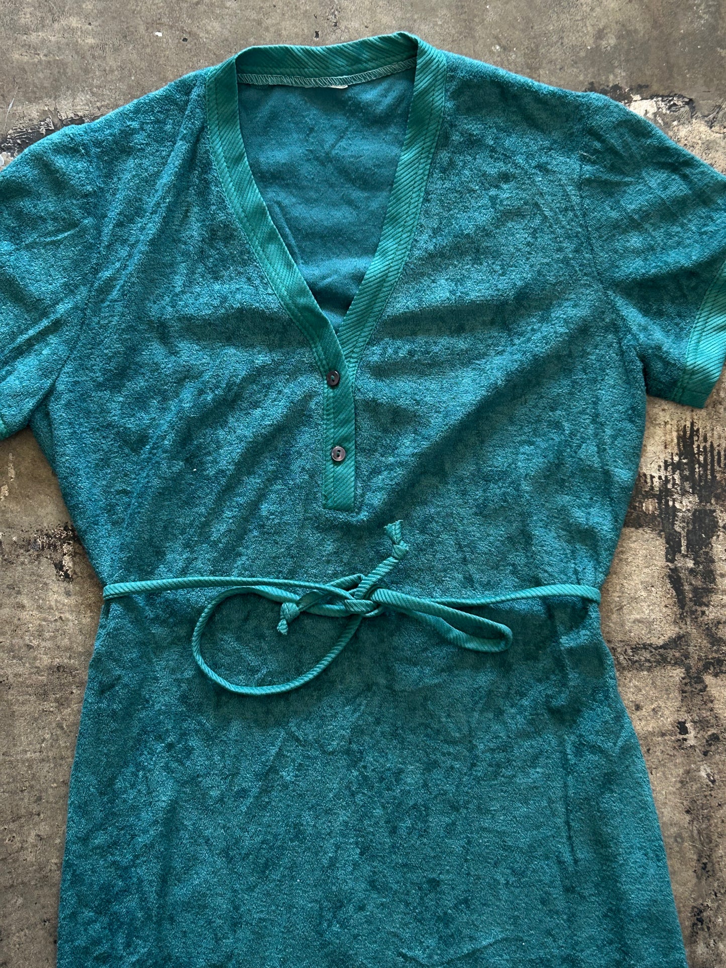 Terry Cloth Midi Dress