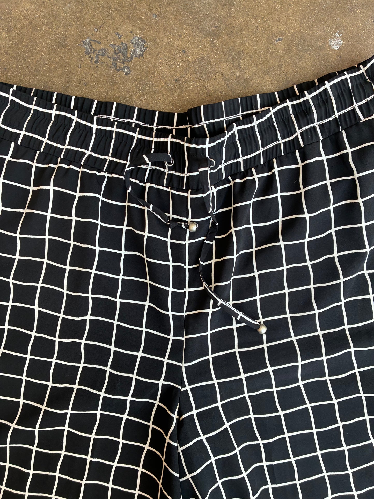Black + White Ellen Tracy Checkered Pants