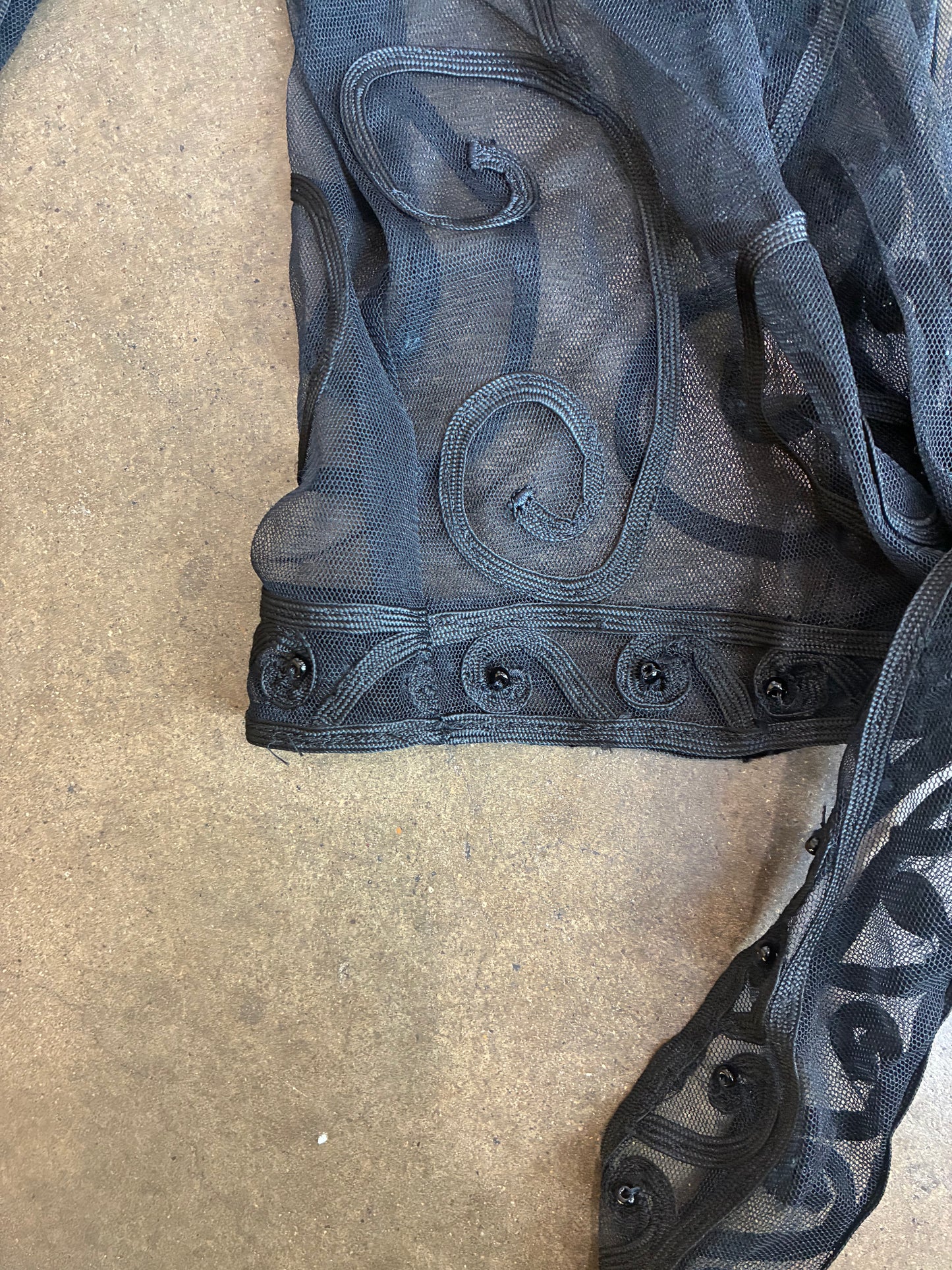 Sheer Black Mesh Cardigan