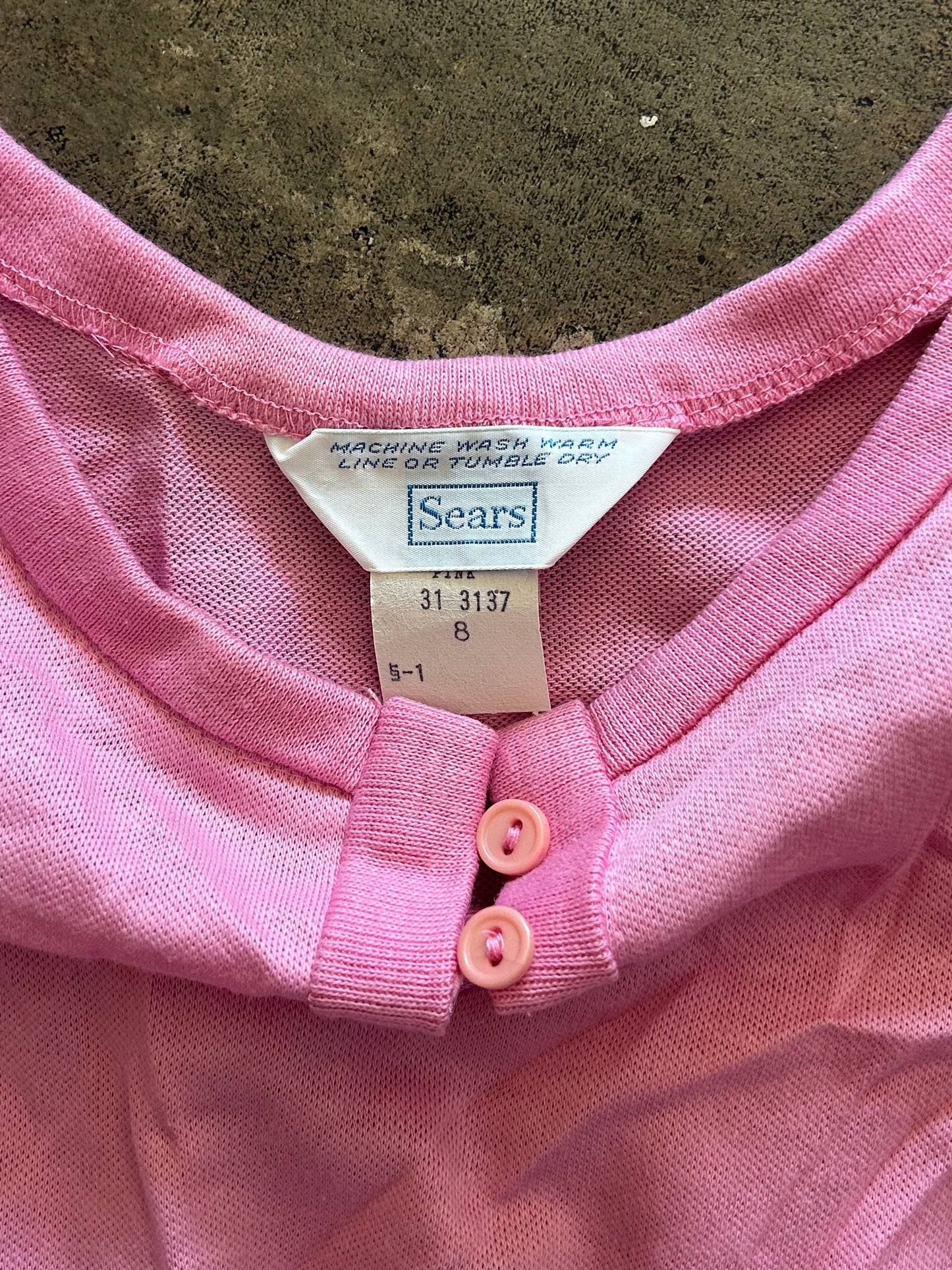 Pink Button Front Tank Dress