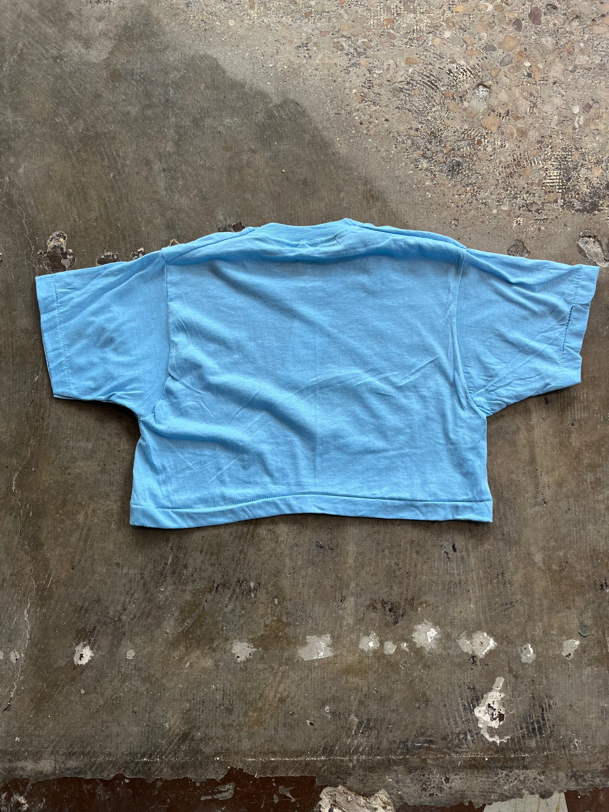 Baby Blue Harley Davidson Crop Top