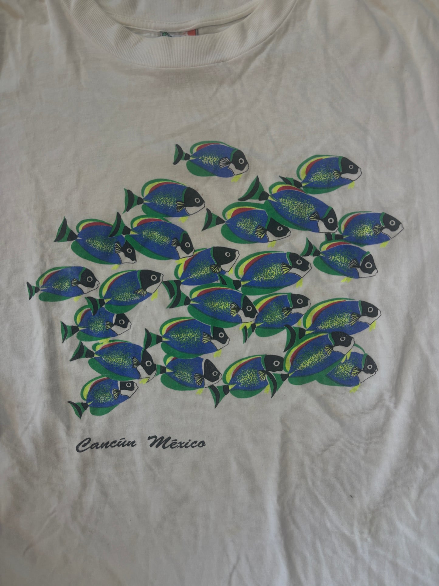 White Cancun Fish Tee