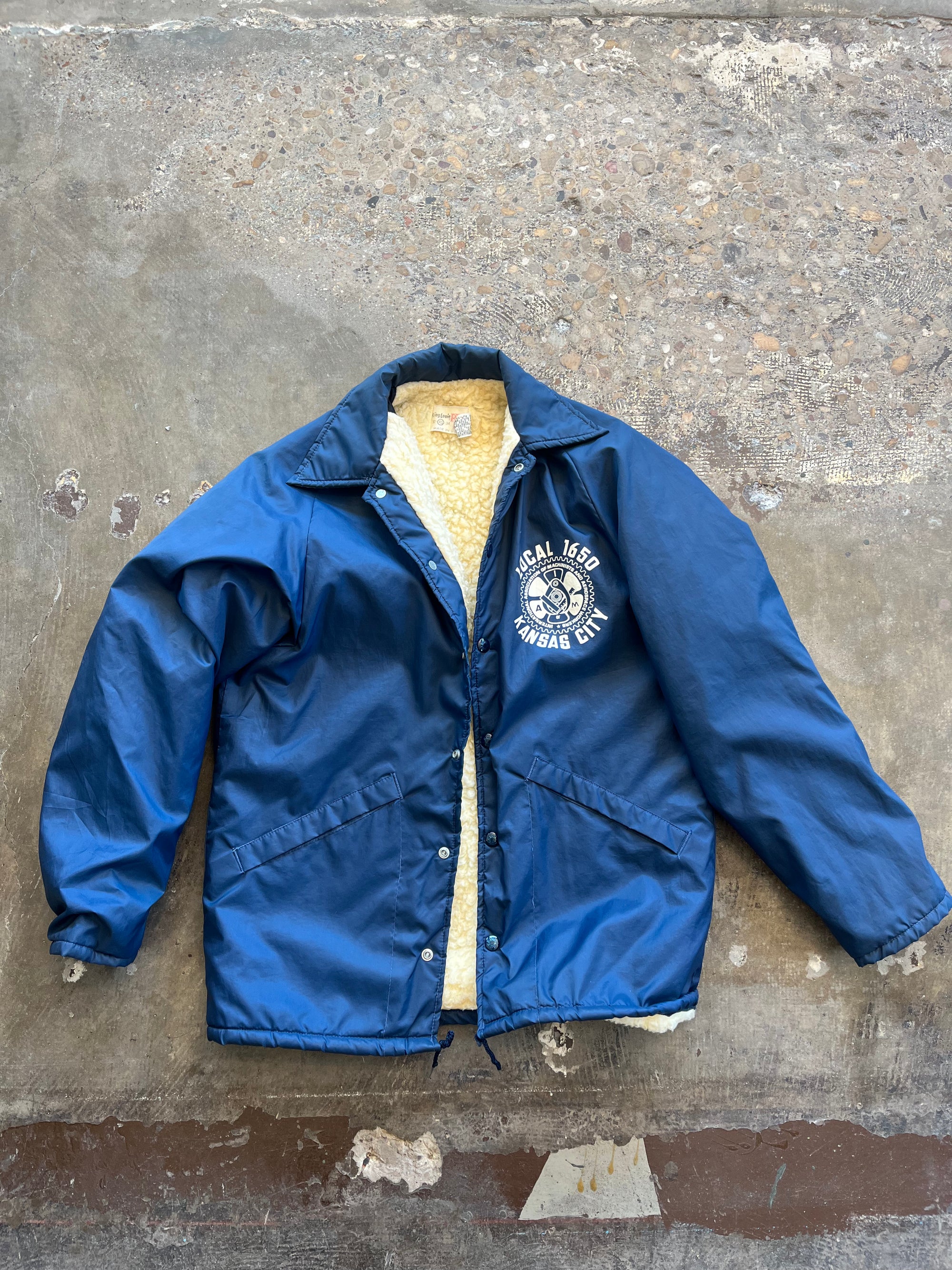 Local Kansas City Navy Fleece Lined Club Jacket