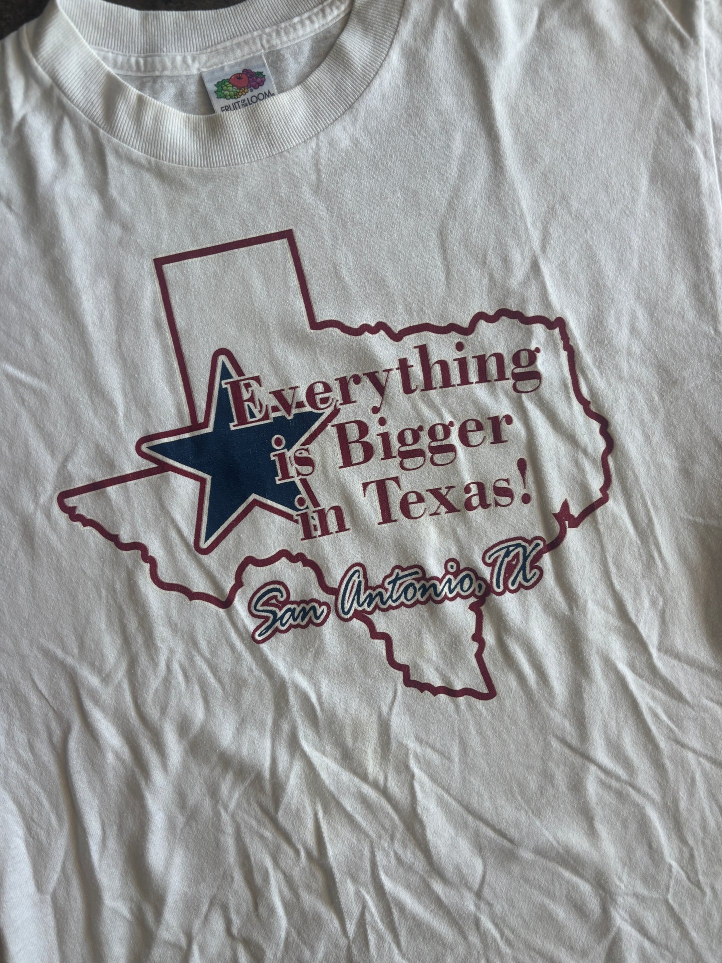 White Everything's Bigger in Texas San Antonio Tee