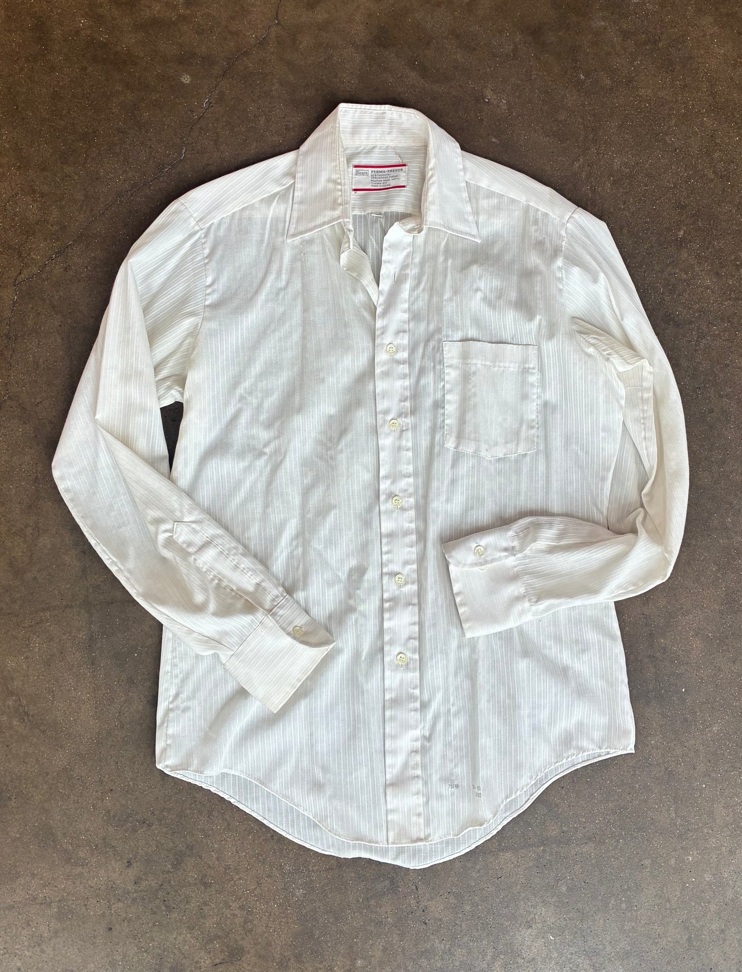Sears White Press Shirt