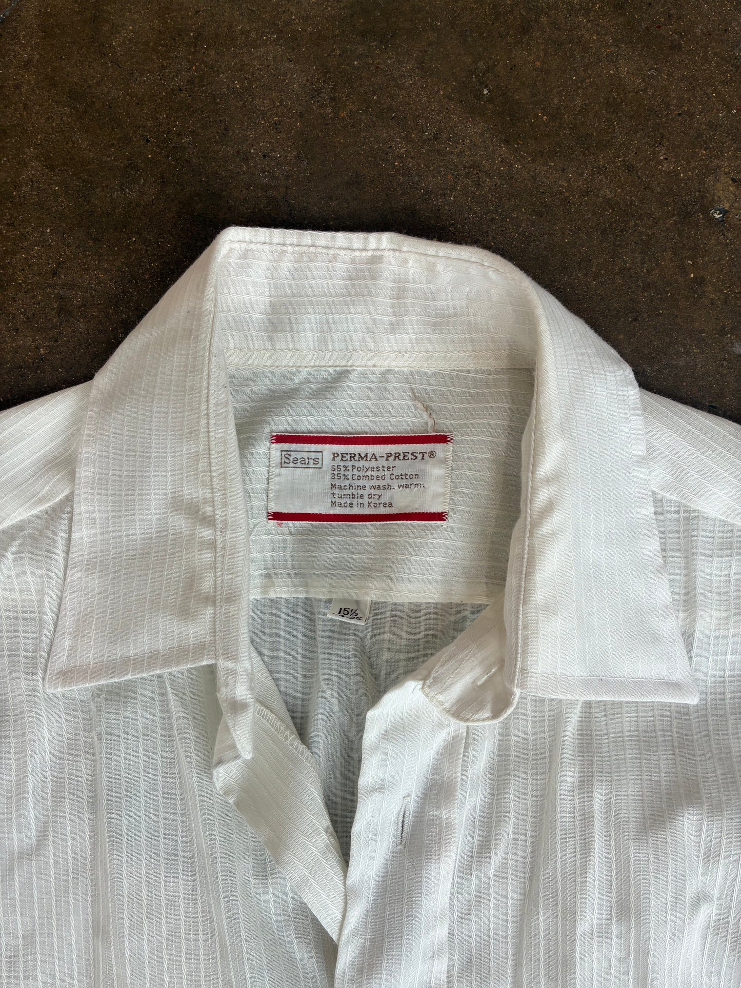 Sears White Press Shirt