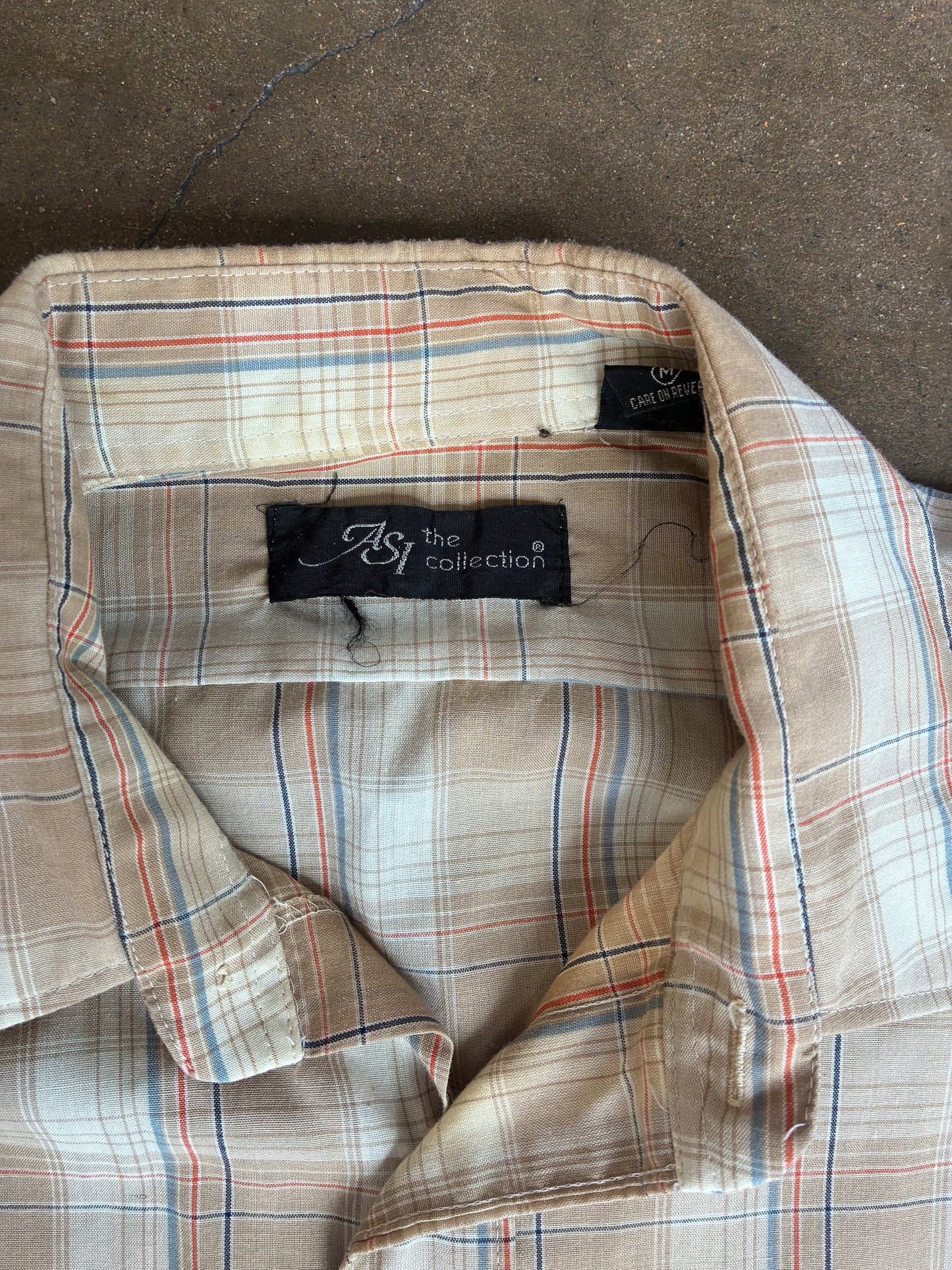 Tan Plaid Button Up
