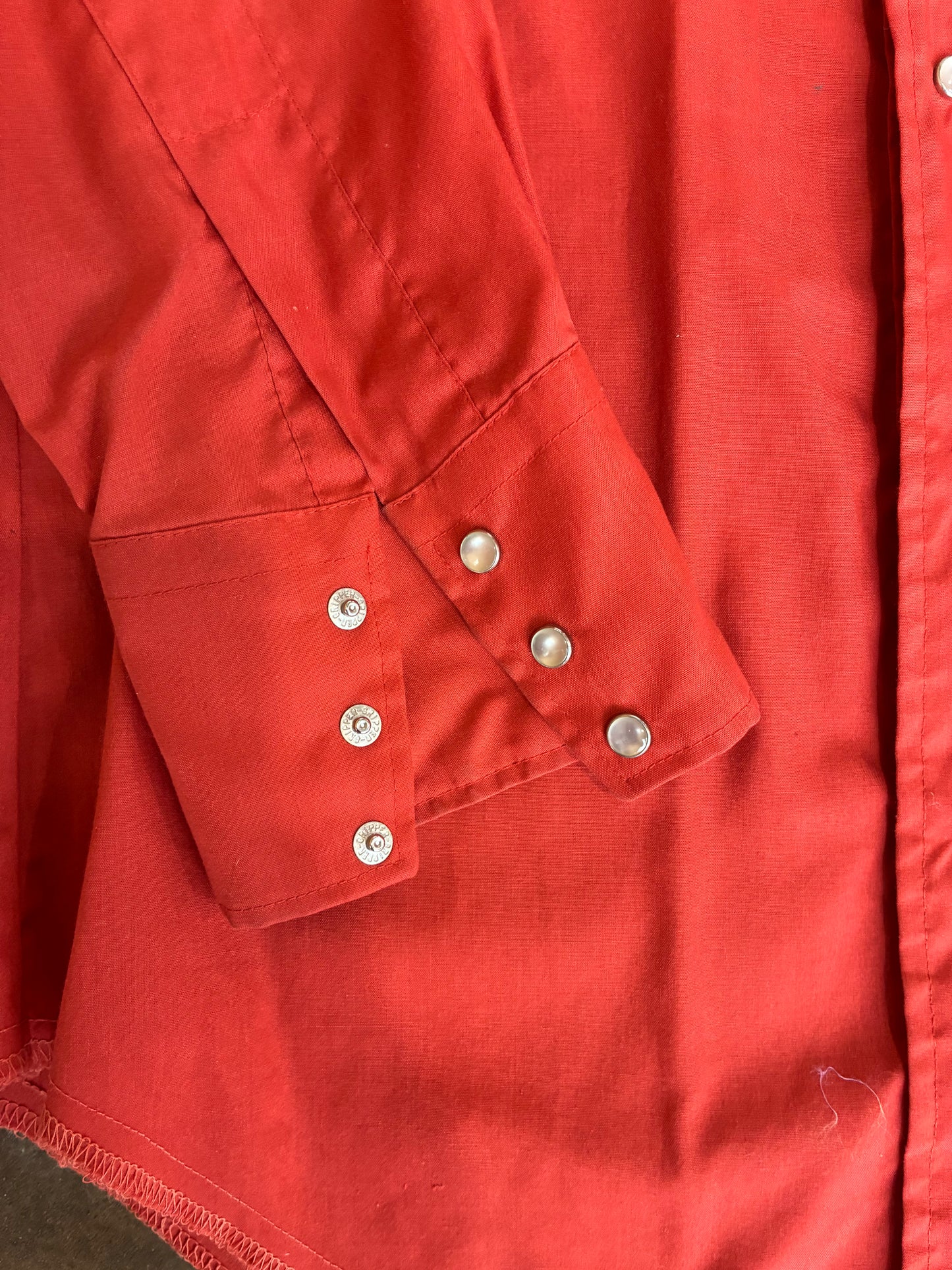 Burnt Orange Pearl Snap Shirt