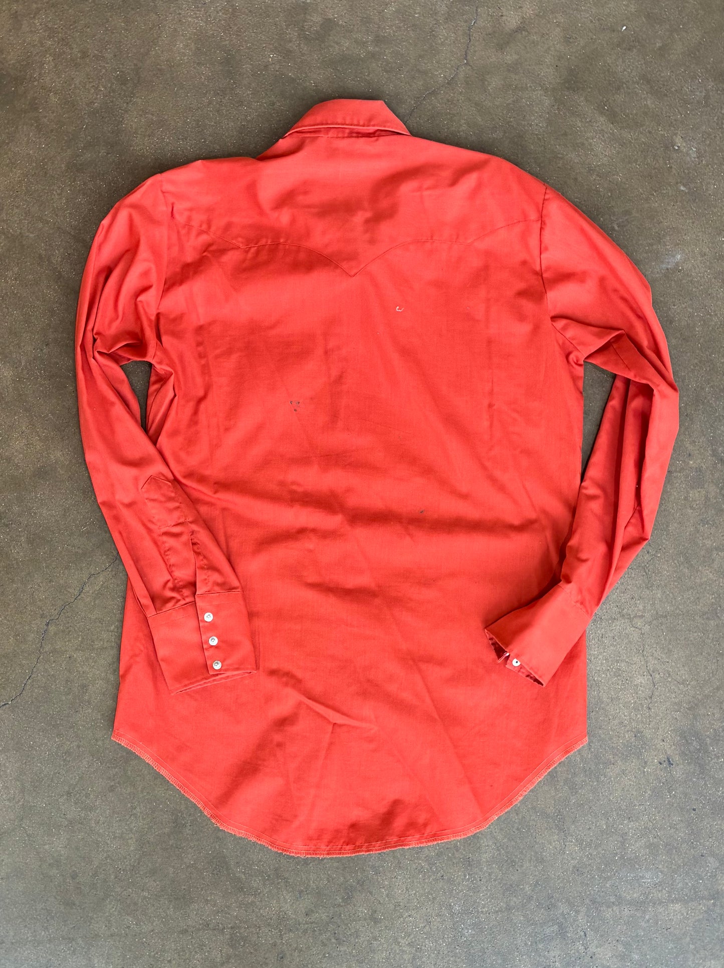 Burnt Orange Pearl Snap Shirt