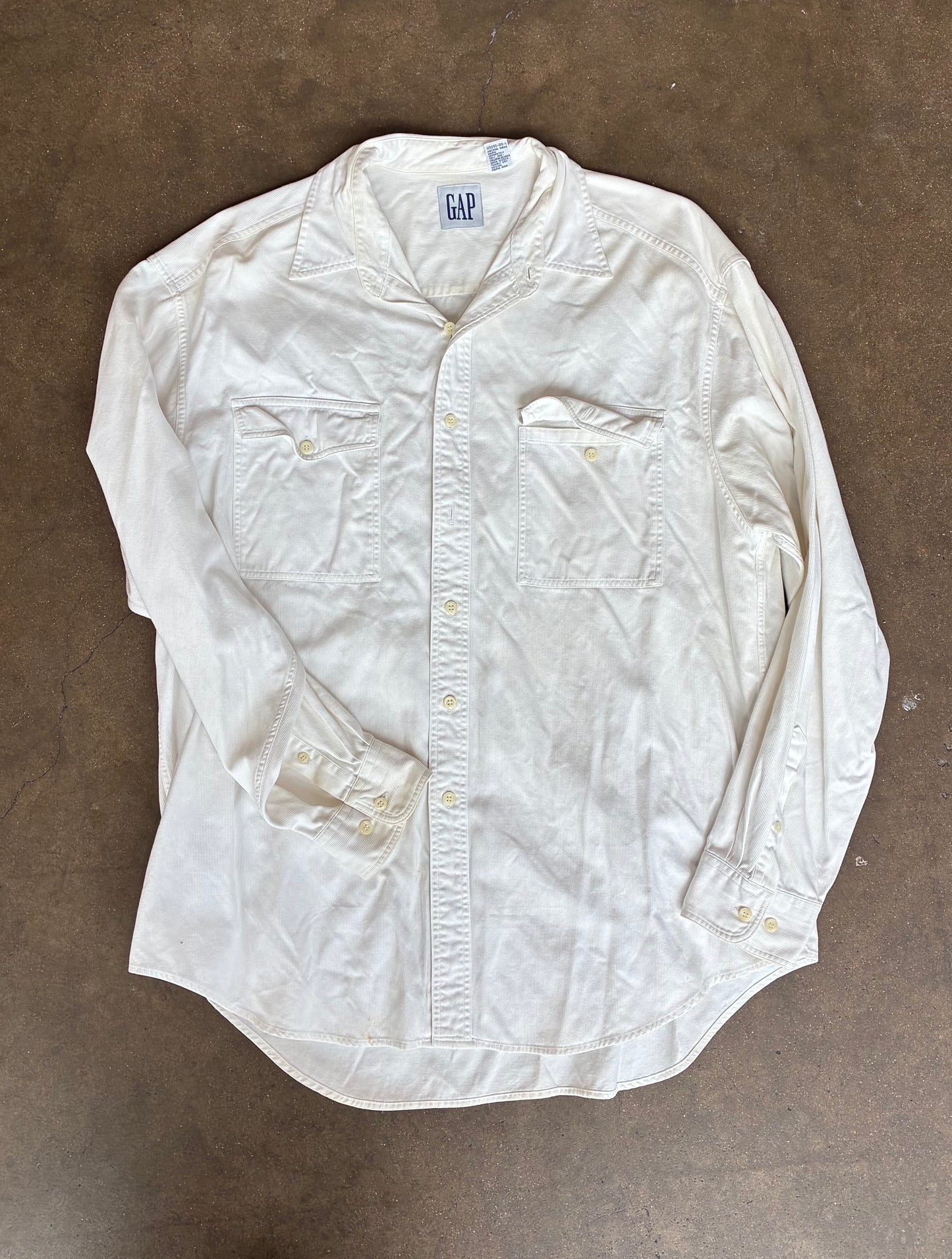 White Gap Button Up