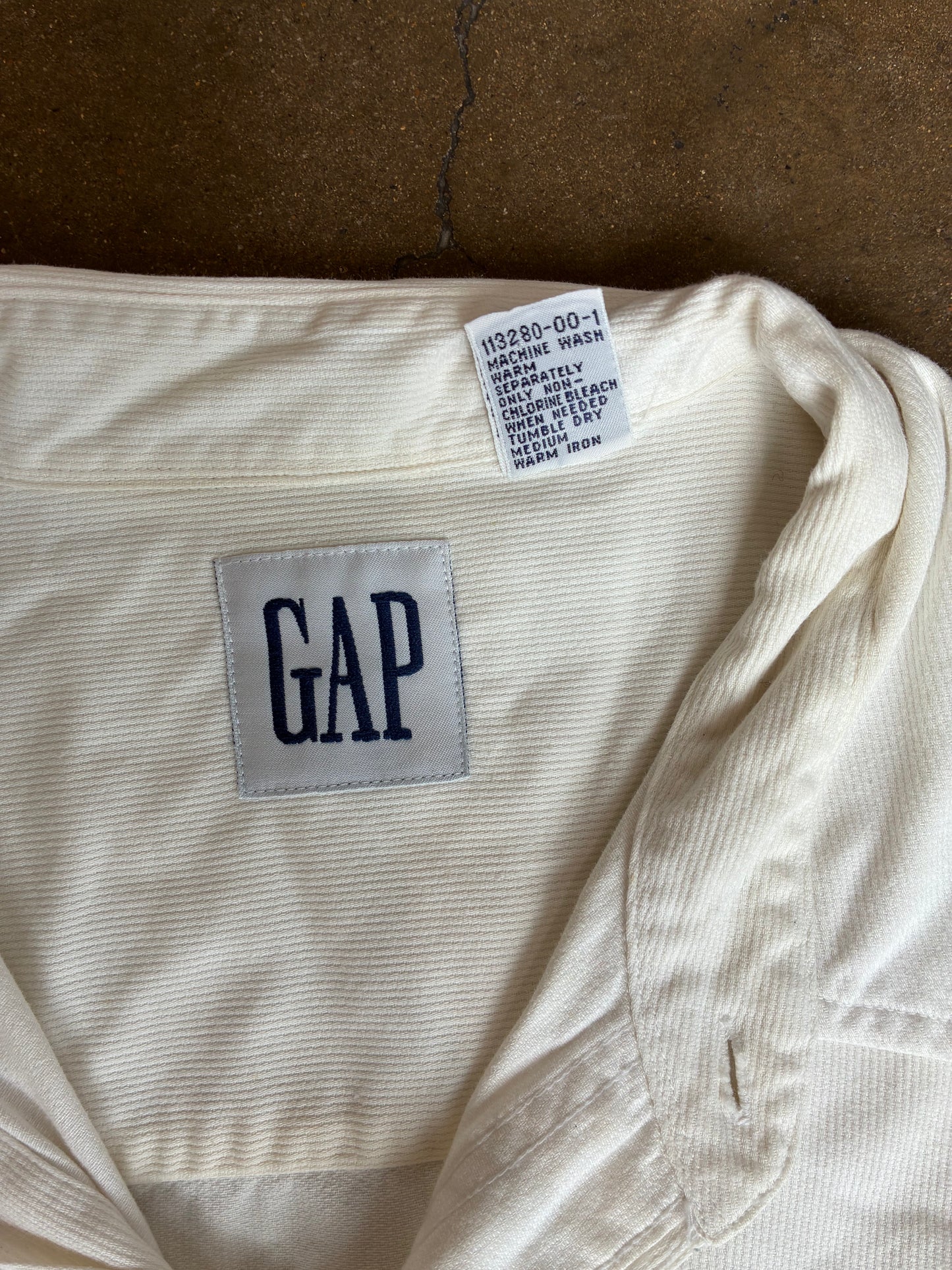 White Gap Button Up