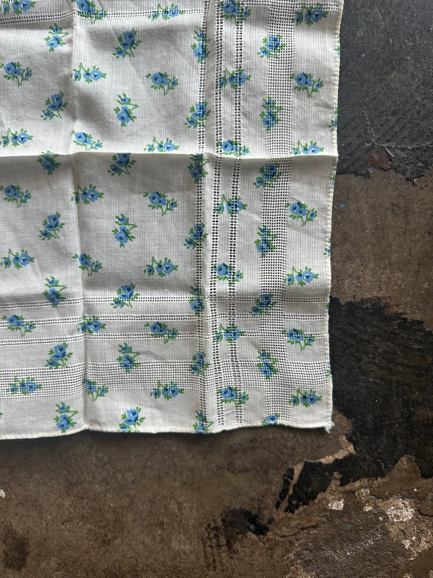 Blue Rose Handkerchief